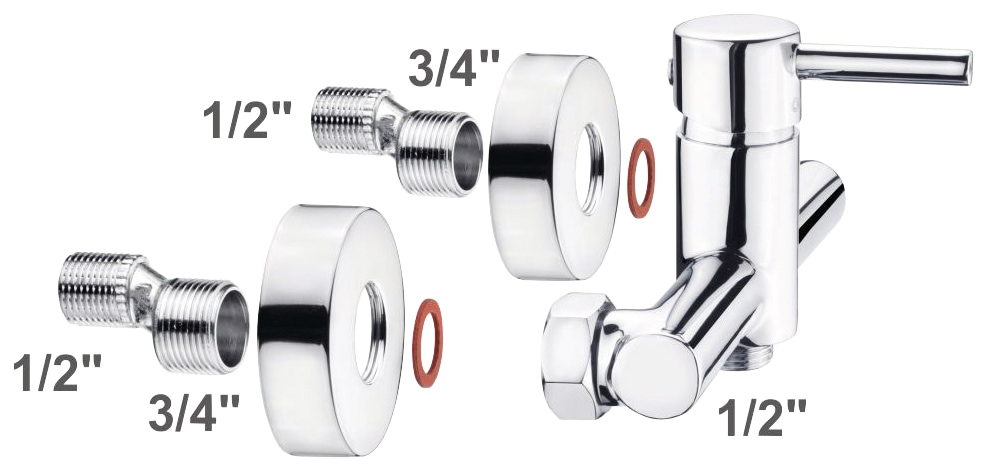CORNAT Duscharmatur »"Cazin" Hochwertiger Messingkörper - verchromt - 1/2 Zoll Brauseabgang« Einhebelmischer zur Aufputzmontage / Brausebatterie / Duscharmatur