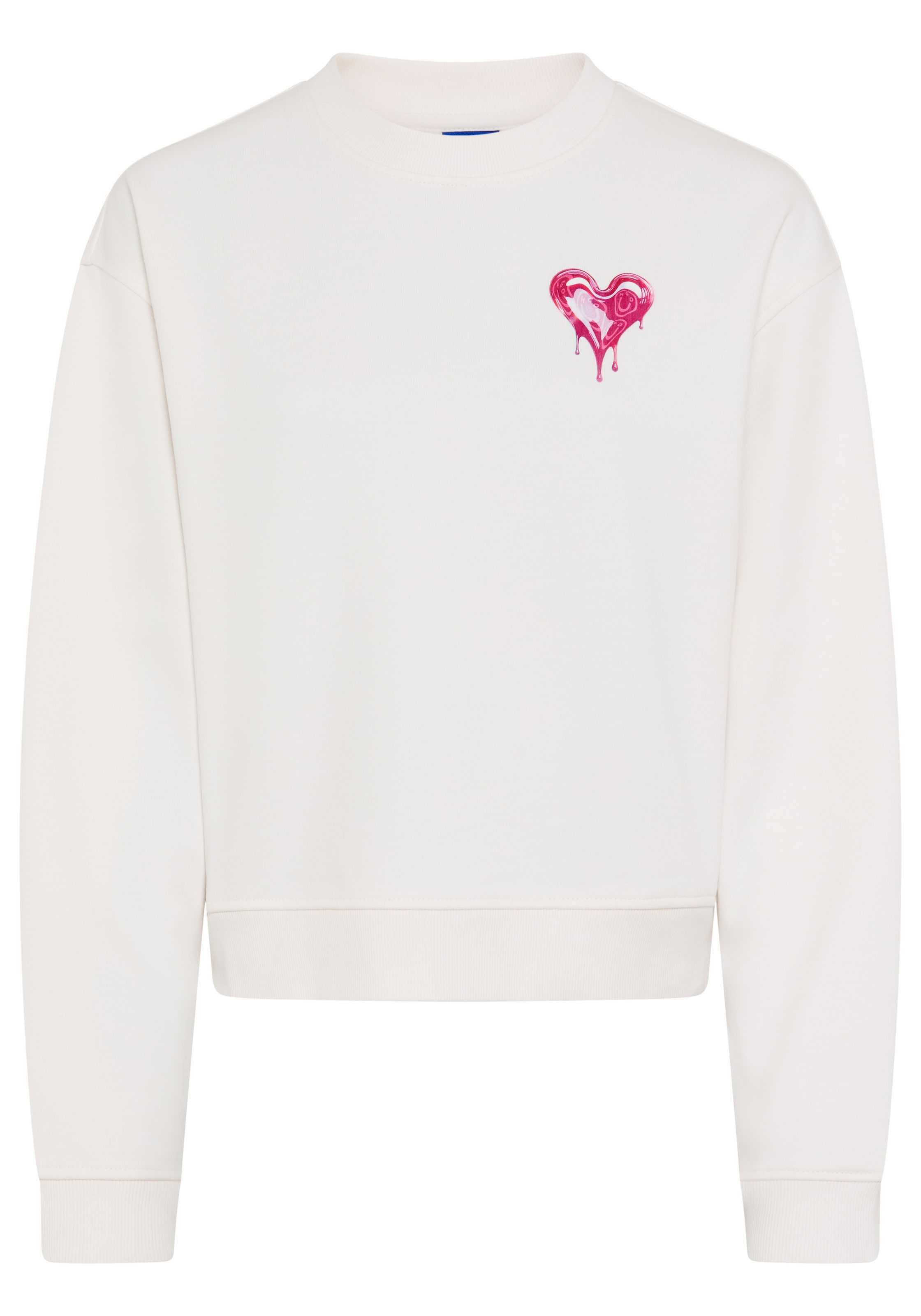 HUGO Blue Sweater »Delessa«, Baumwoll-Terry mit Rundhals
