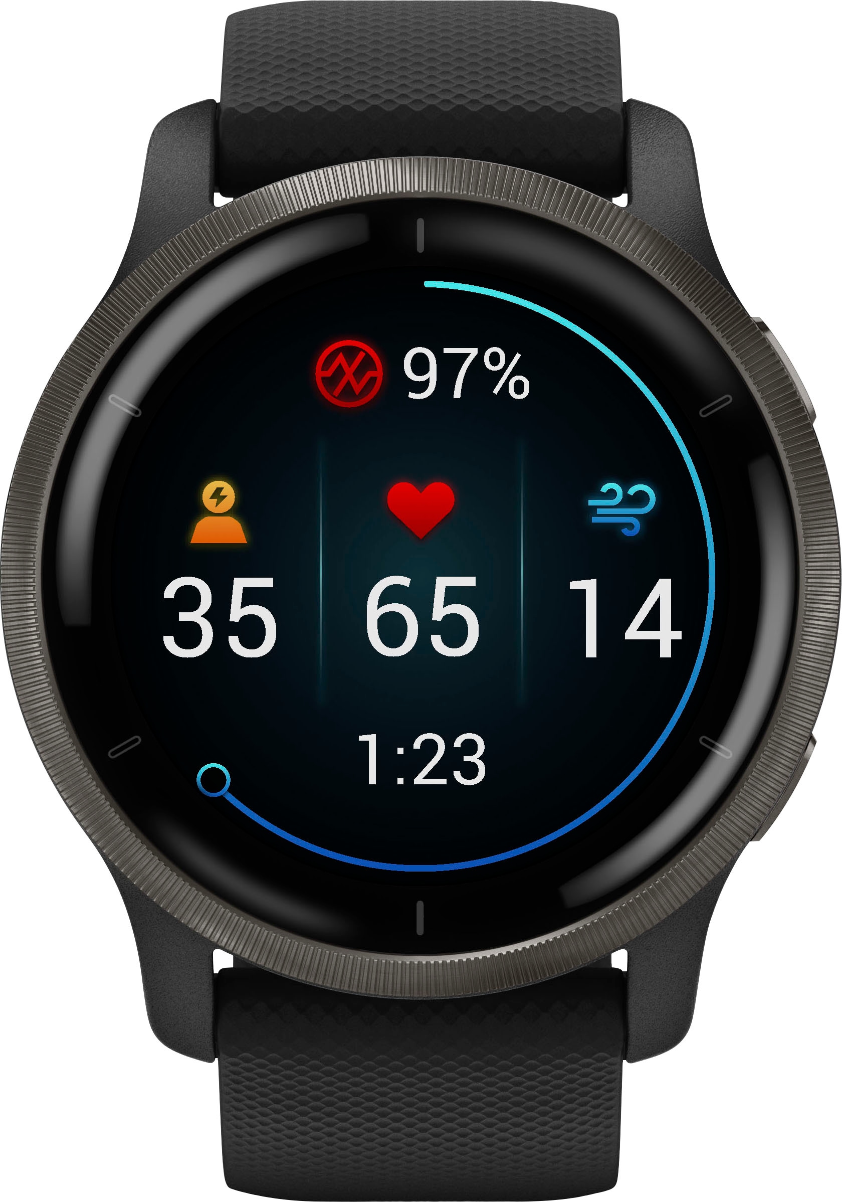 Garmin Smartwatch »Venu 2«, (3,3 cm / 1,3 Zoll), 8 GB, 25 vorinstallierten Sport-Apps)