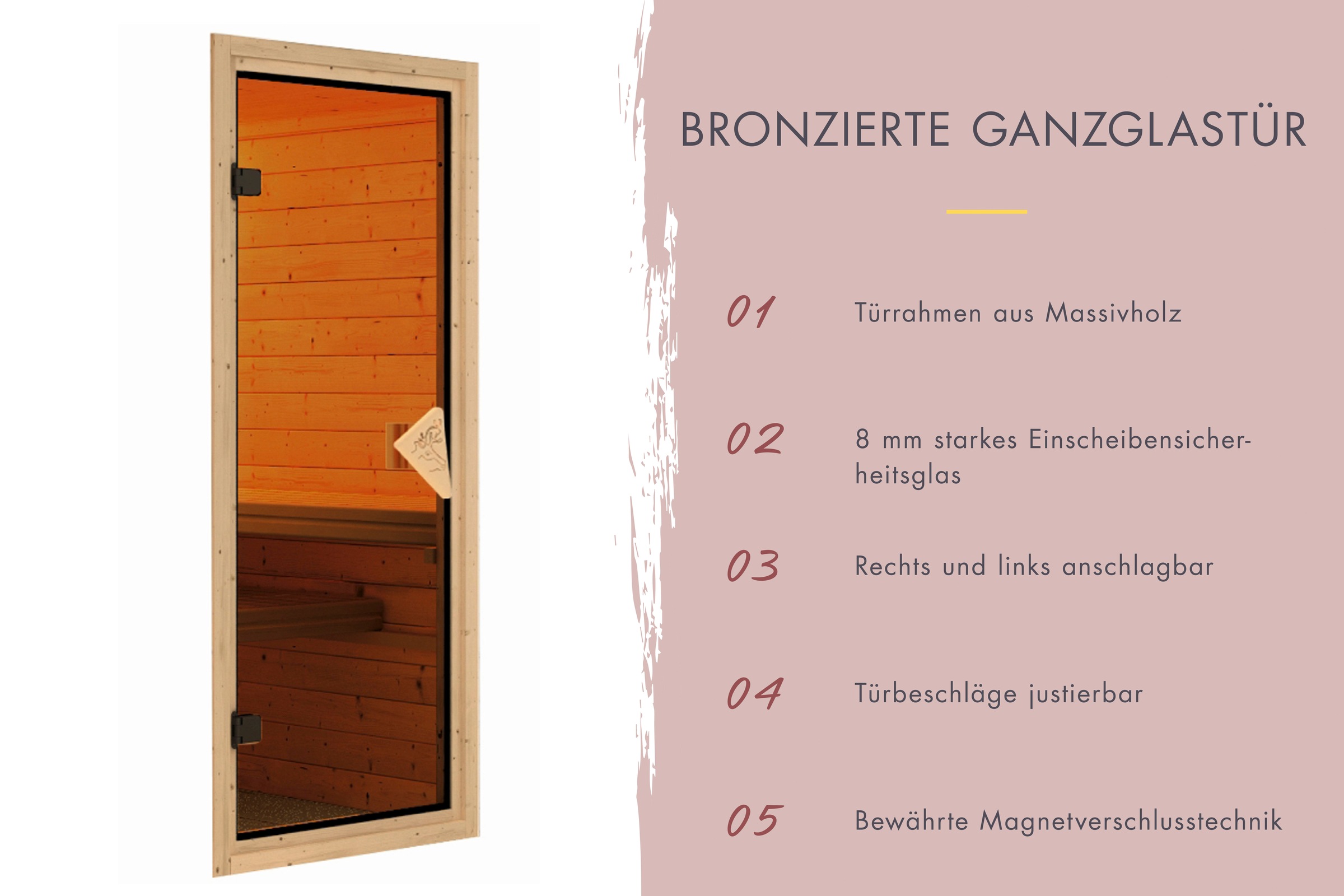 Karibu Sauna »Amada« Set,  Ofen 9 kW Bio externe Strg easy