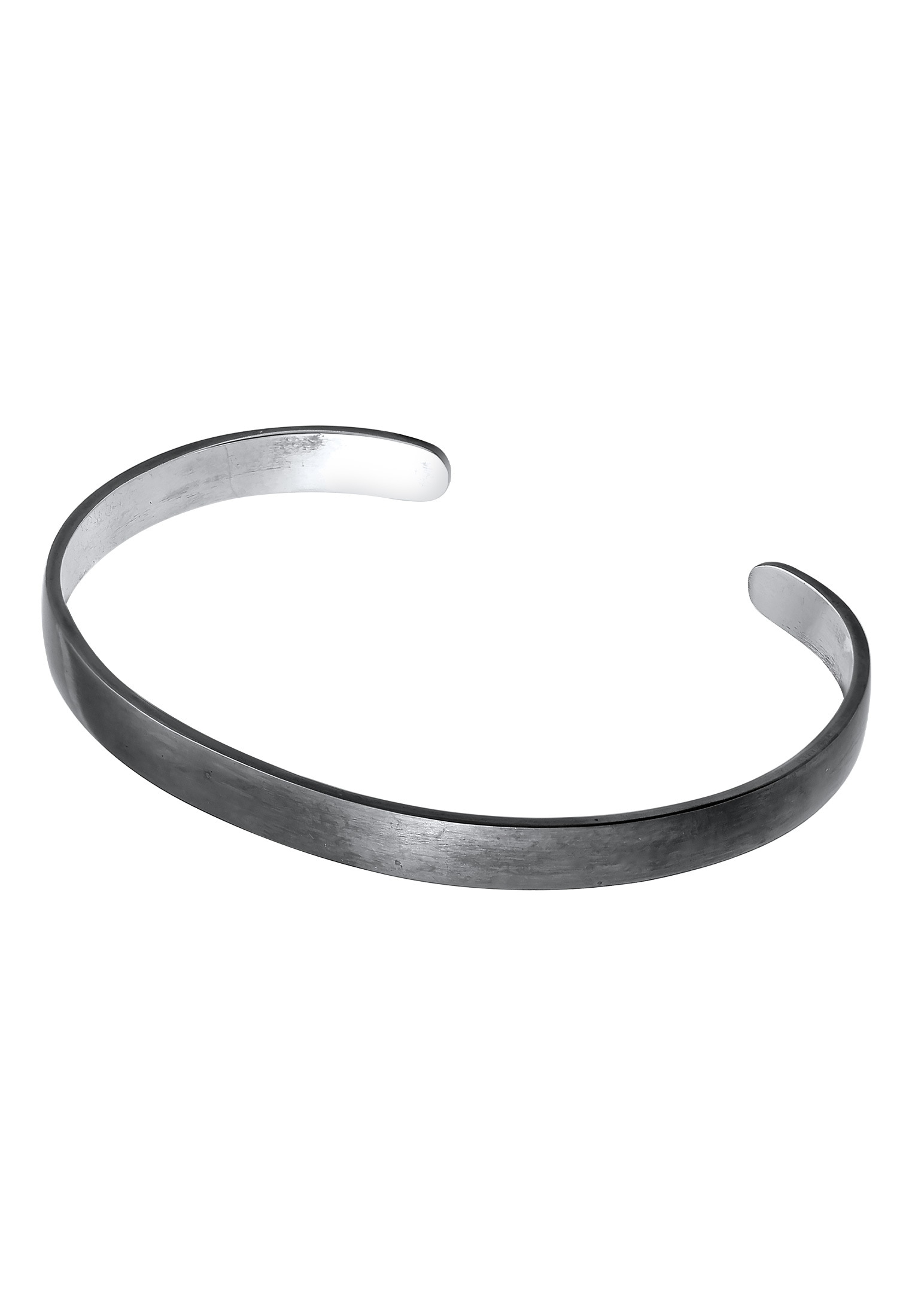 Kuzzoi Armreif »Armband Herren Basic Bangle Matt 925 Silber«