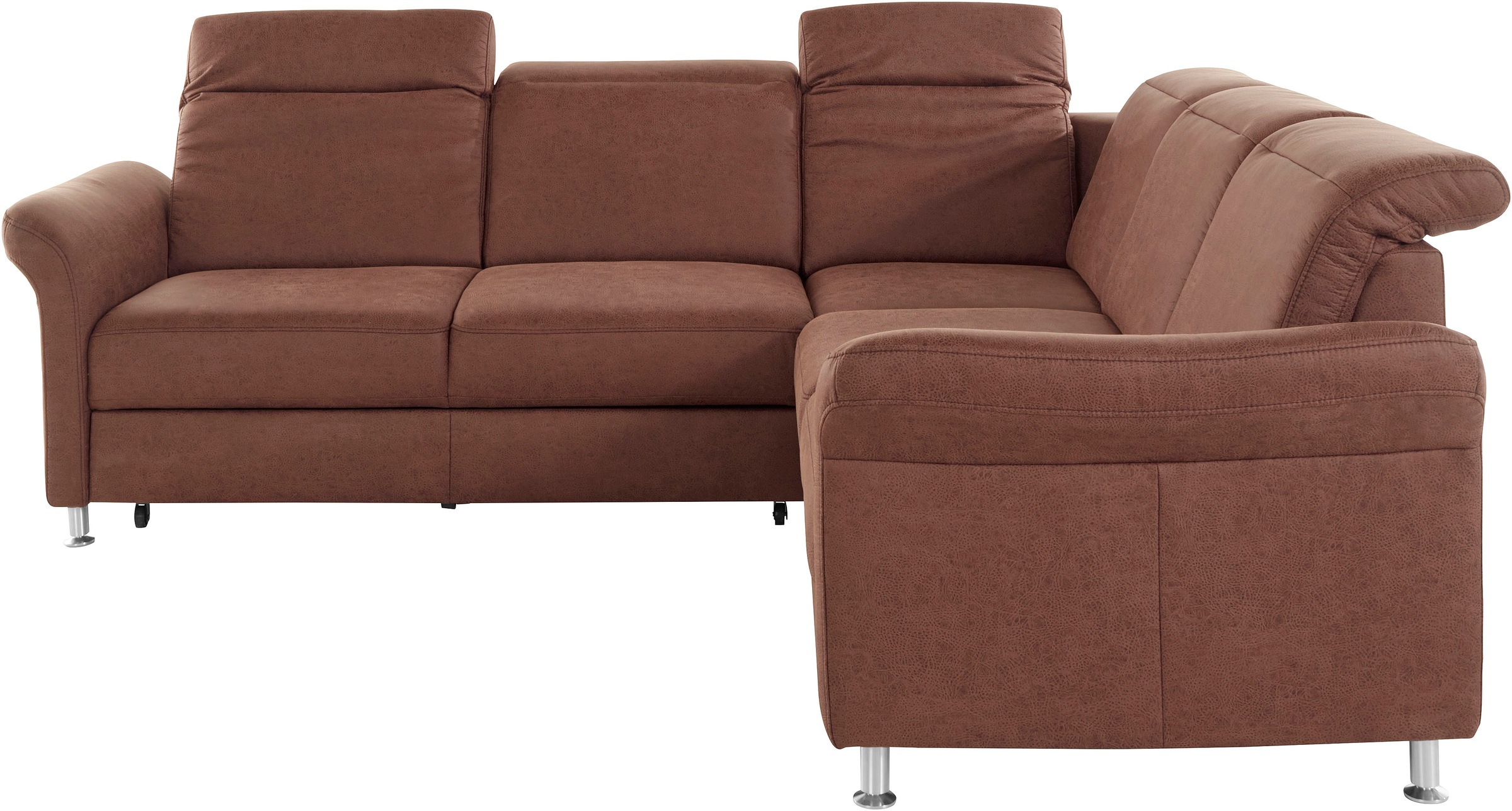 sit&more Ecksofa »Darwin L-Form«, inklusive Federkern, wahlweise mit Kopfteilverstellung, Bettfunktion