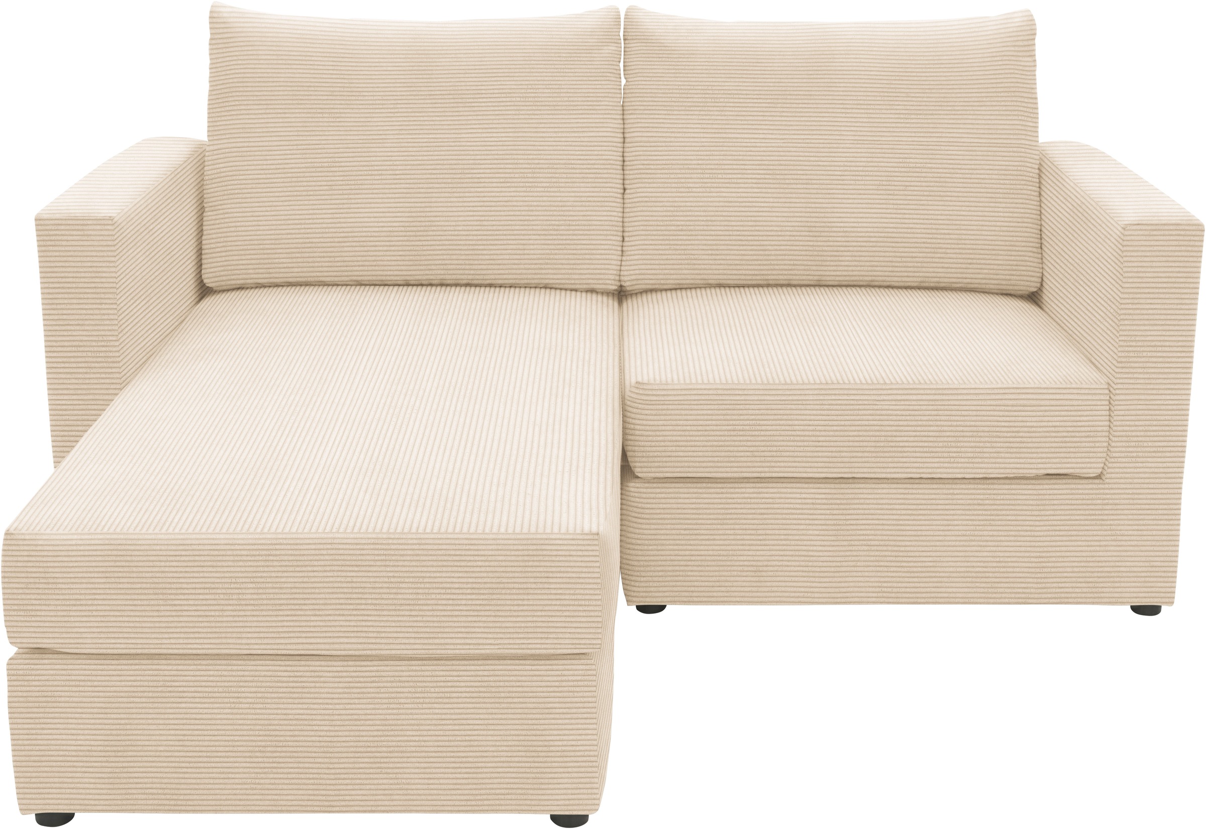 DOMO collection 2-Sitzer »800015, als Sitzmöbel oder Schlafgelegenheit nutzbar, Schlafsofa«, Sitzfläche mit Federkern, inkl. 2 Rückenkissen