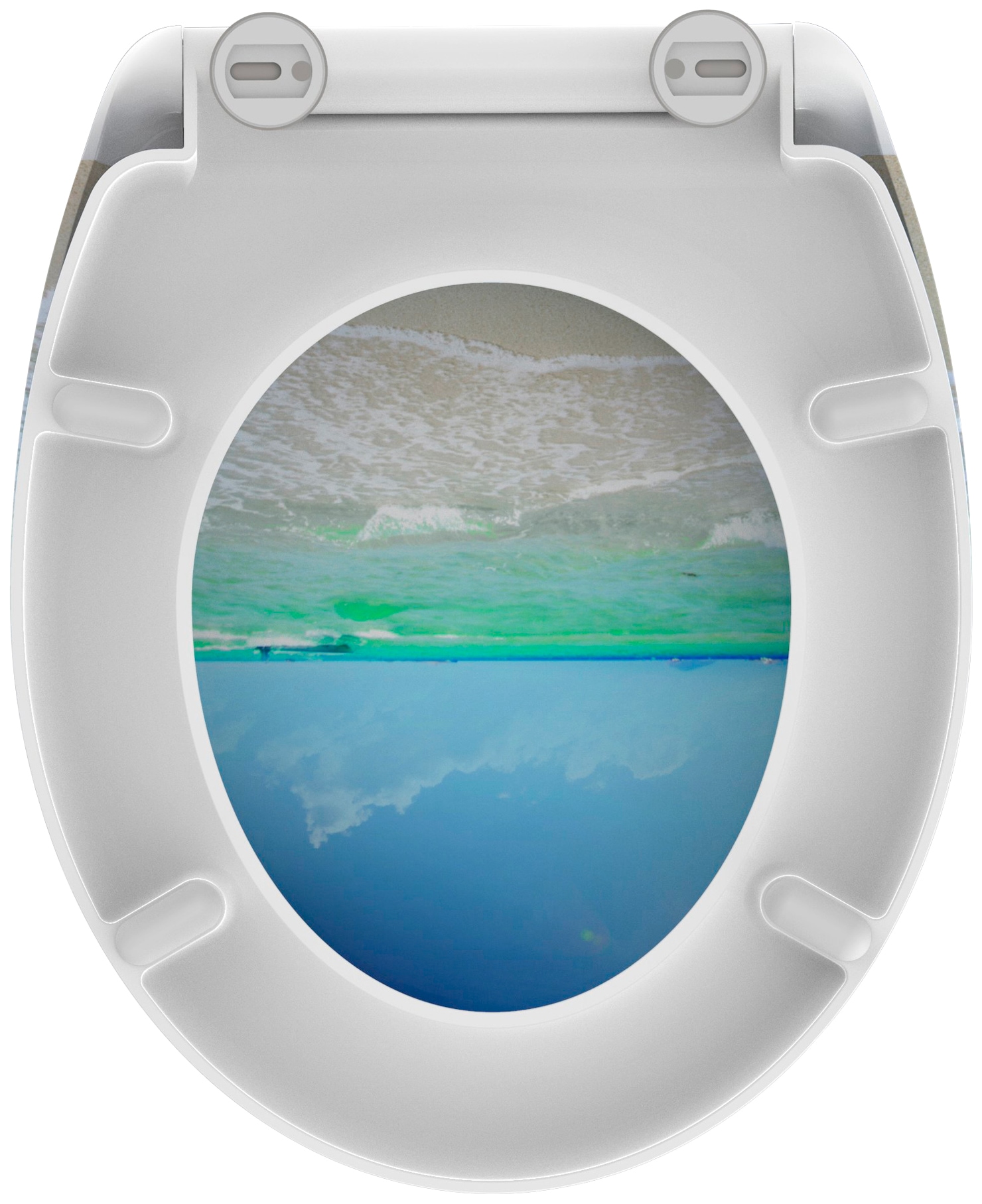 welltime WC-Sitz »Beach«, abnehmbar, Absenkautomatik, bruchsicher, Duroplast, Schnellverschluss