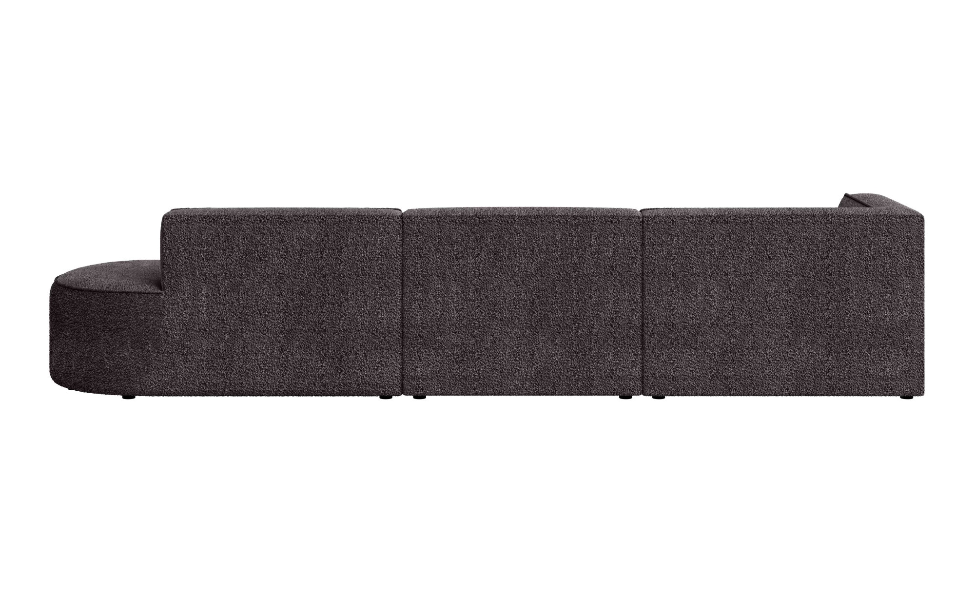 andas Ecksofa »EIVIND Designer Sofa mit Ottomane rechts/links, B/T/H: 343/159/72 cm«, L-Form mit Wellenunterfederung, auch in Feincord und Bouclé
