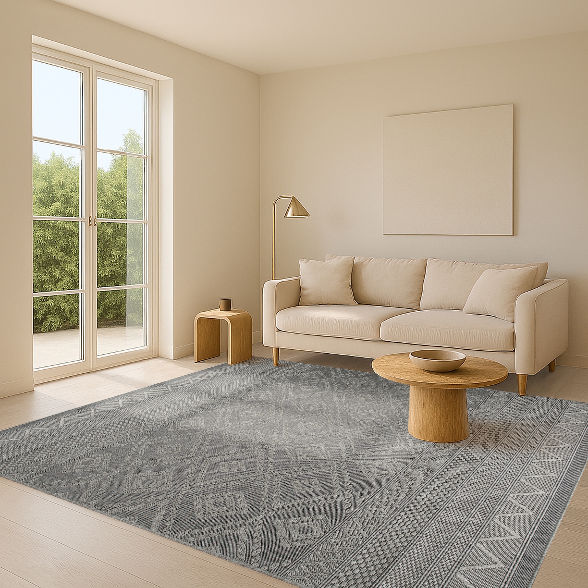 my home Teppich »Toronto auch als Läufer erhältlich« rechteckig 3 mm Höhe In- und Outdoor geeignet, Sisal-Optik, Wetterfest & UV-beständig, Boho