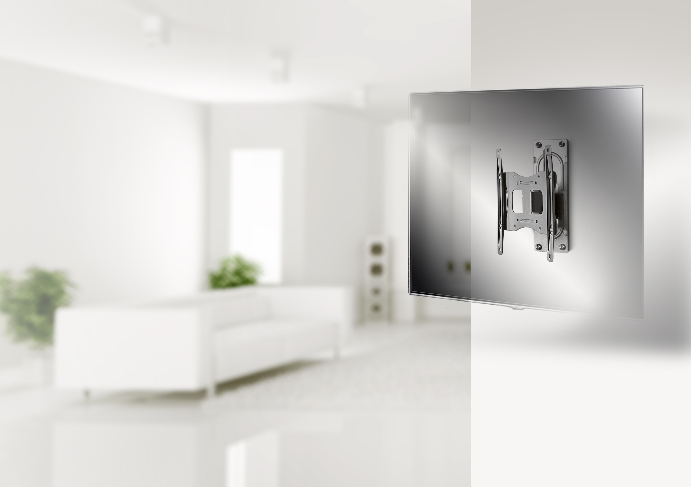 VCM TV-Wandhalterung »TV Wandhalterung Halter neigbar schwenkar B-FS1«