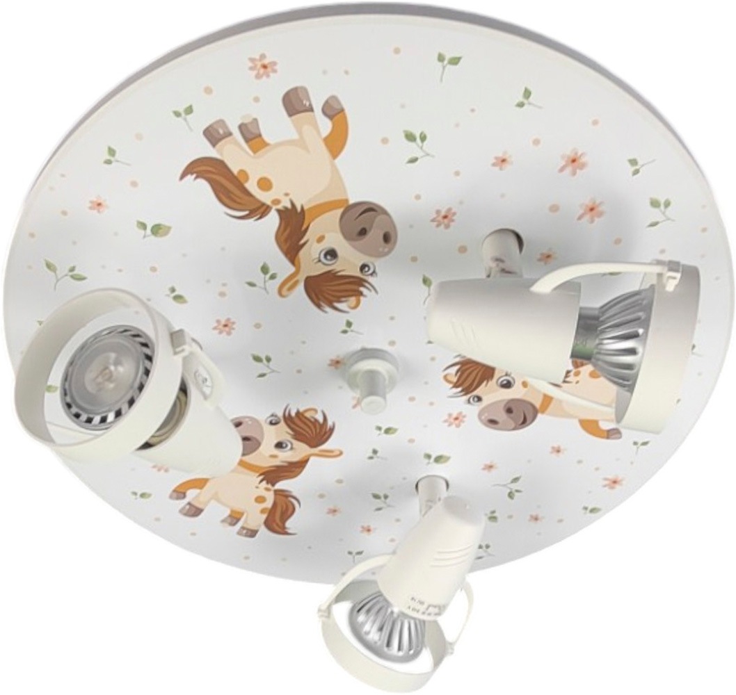 niermann Deckenleuchte »Kinderlampe mit Motiv "Pony Paula", Strahler für Kinderzimmer« GU10 1 Stk. 3 schwenk- und drehbare Strahler, Made in Germany