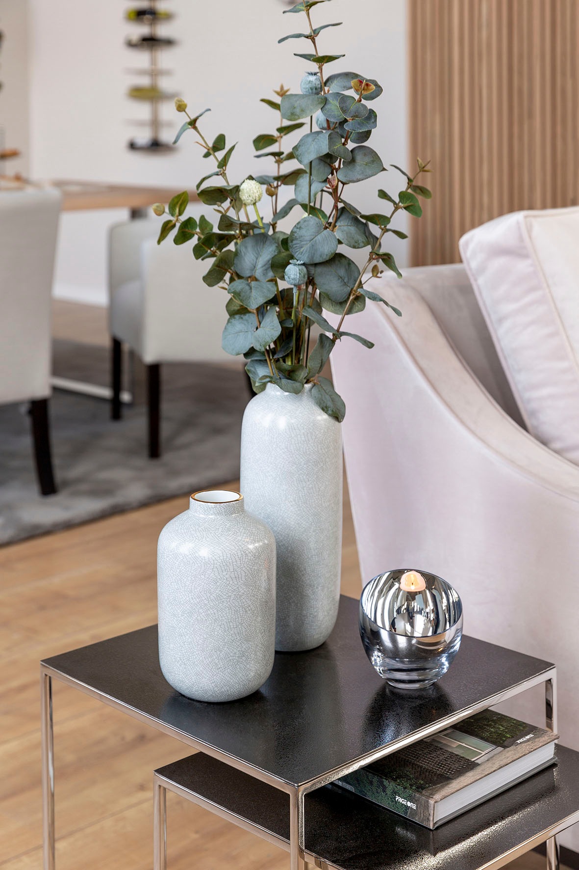 Fink Tischvase »ROY«, (1 St.), Handarbeit, mit handbemaltem goldfarbenen Rand