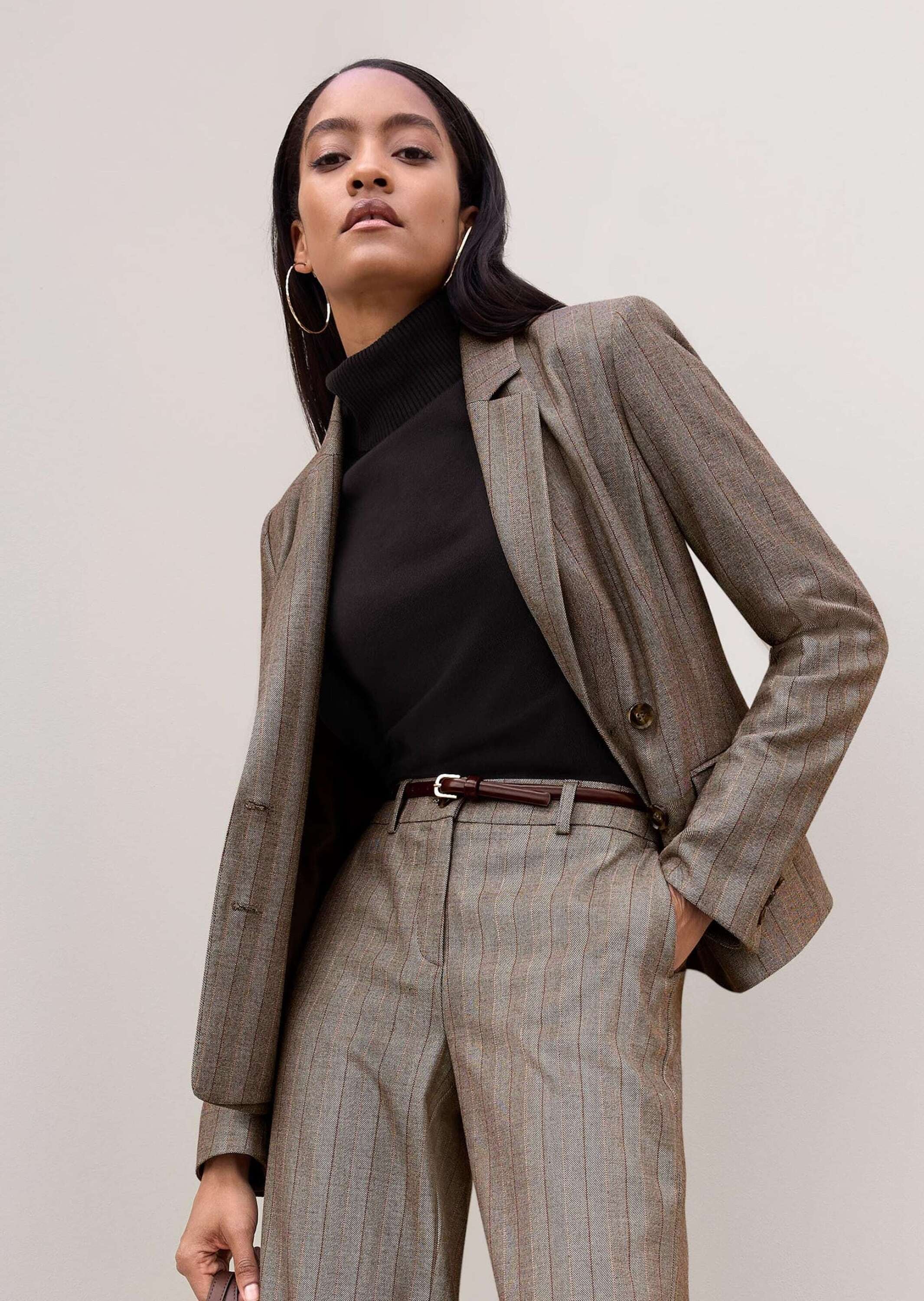 MADELEINE Jackenblazer »Blazer Zweireiher-Blazer mit feinen Streifen«