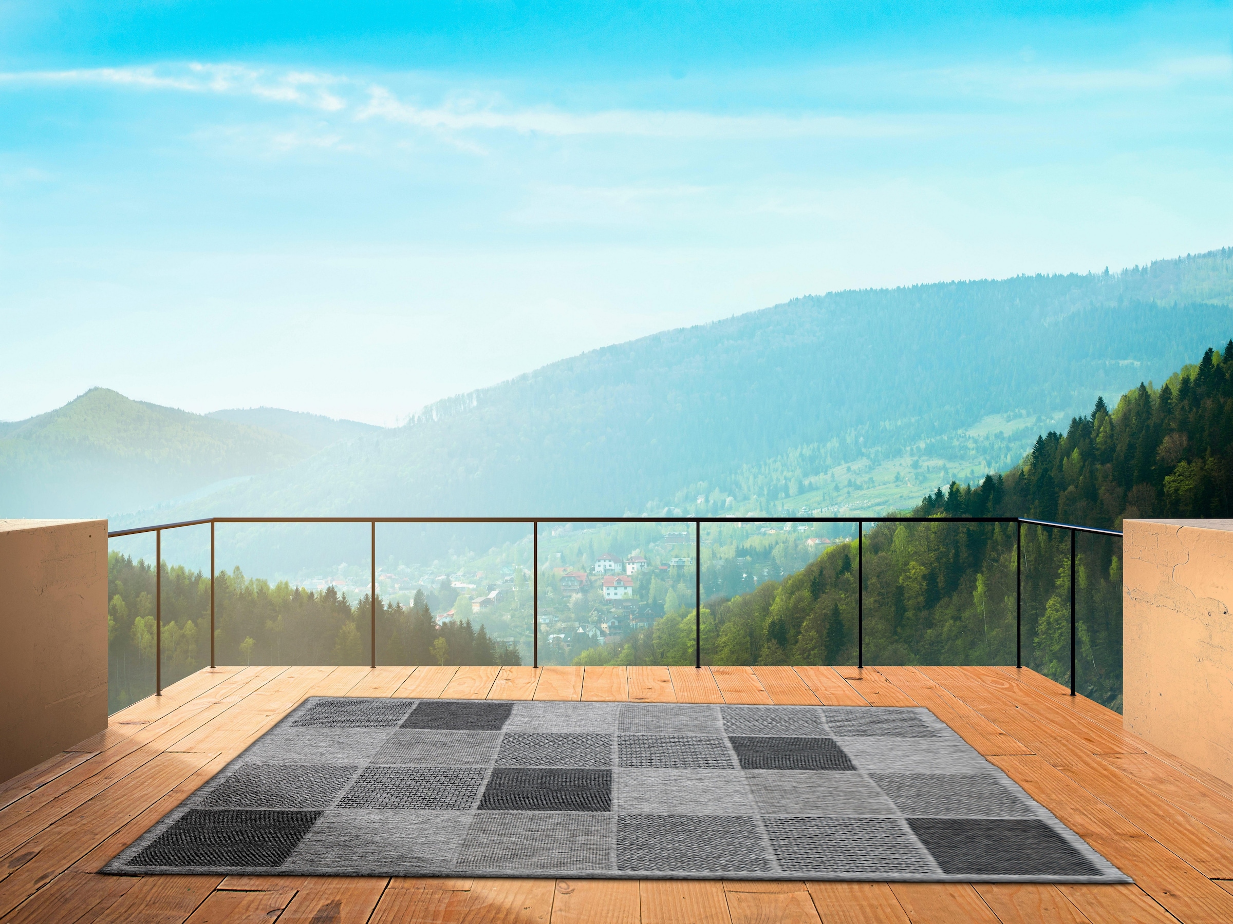 Home affaire Teppich »Kaspar«, rechteckig, Innen-und Outdoor geeignet,  Wohnzimmer online kaufen