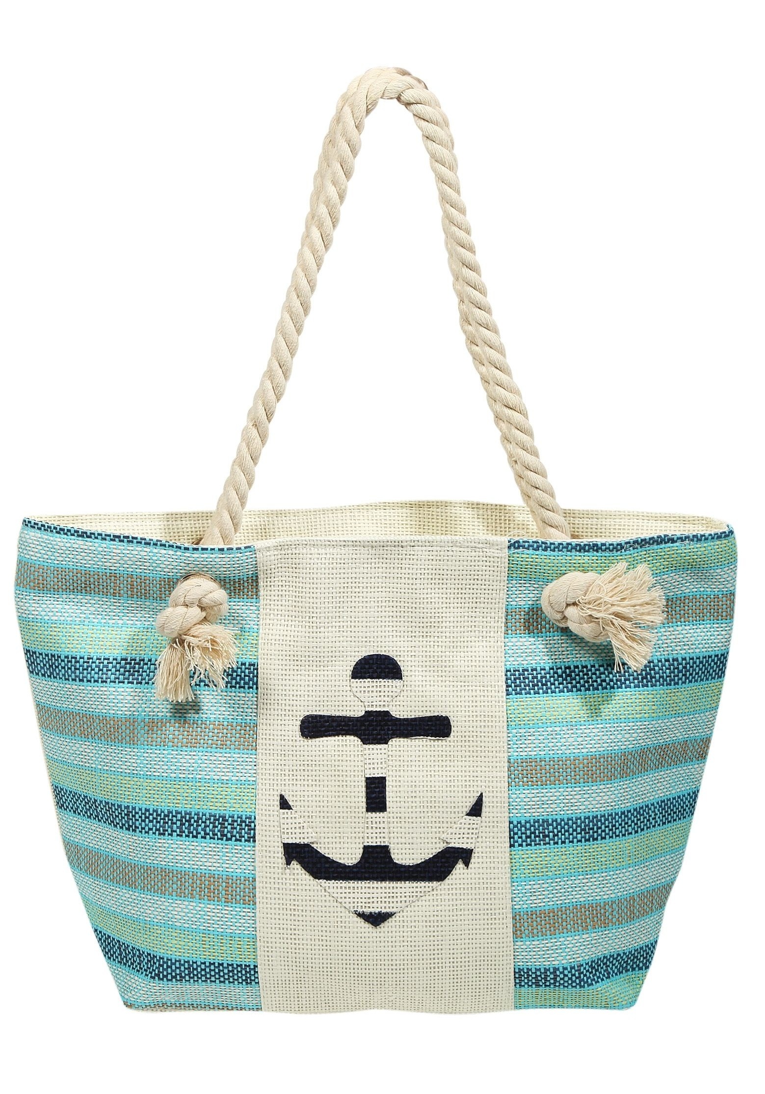 Cham Cham Strandtasche »Strandtasche aus Bastfaser, maritim«