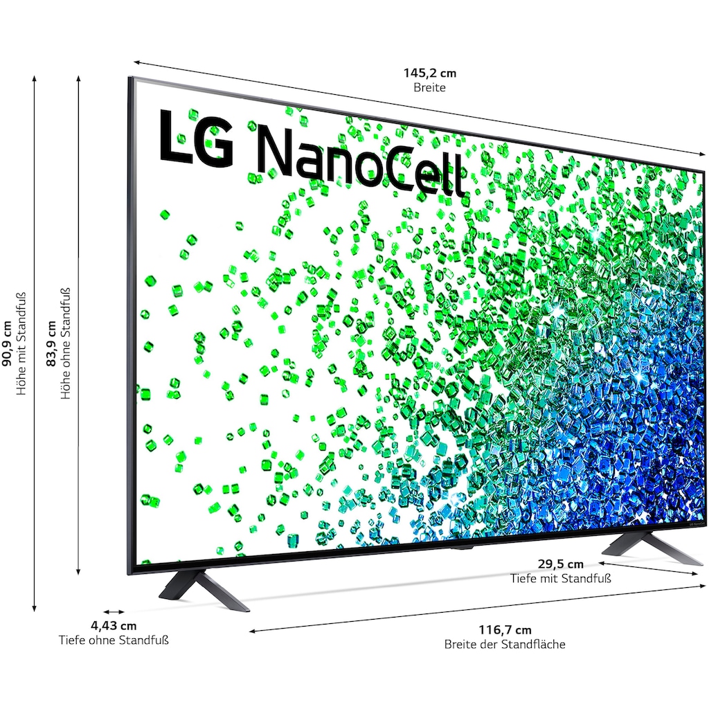 LG LCD-LED Fernseher »65NANO809PA«, 164 cm/65 Zoll, 4K Ultra HD, Smart-TV, Local Dimming,Sprachassistenten,HDR10 Pro