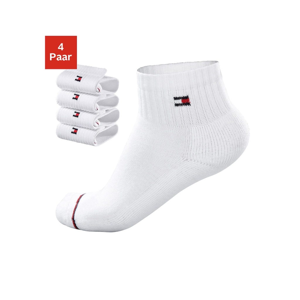 Tommy Hilfiger Kurzsocken, (4 Paar), mit weichem Frottee