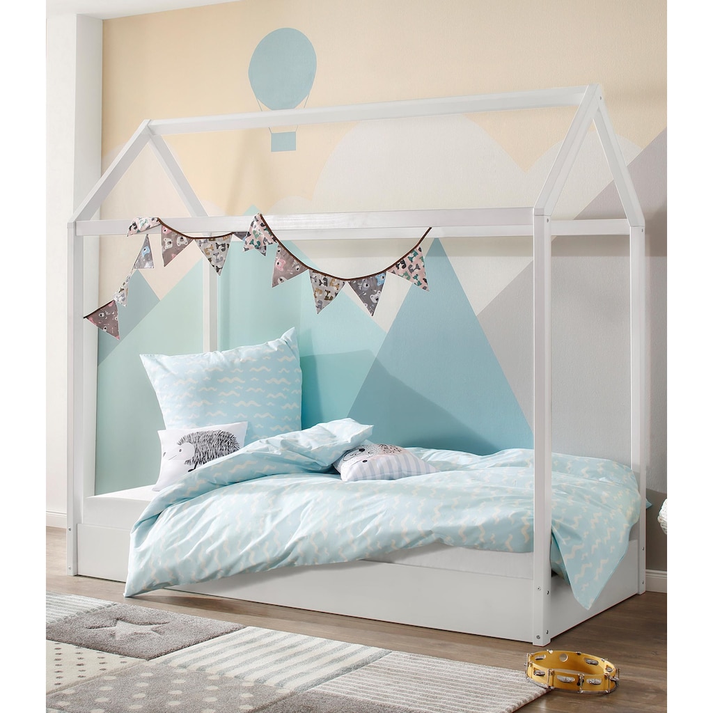 Lüttenhütt Kinderbett »Ellen« Hausbett aus Kiefernholz zwei Farbvarianten erhältlich Breite 98 cm