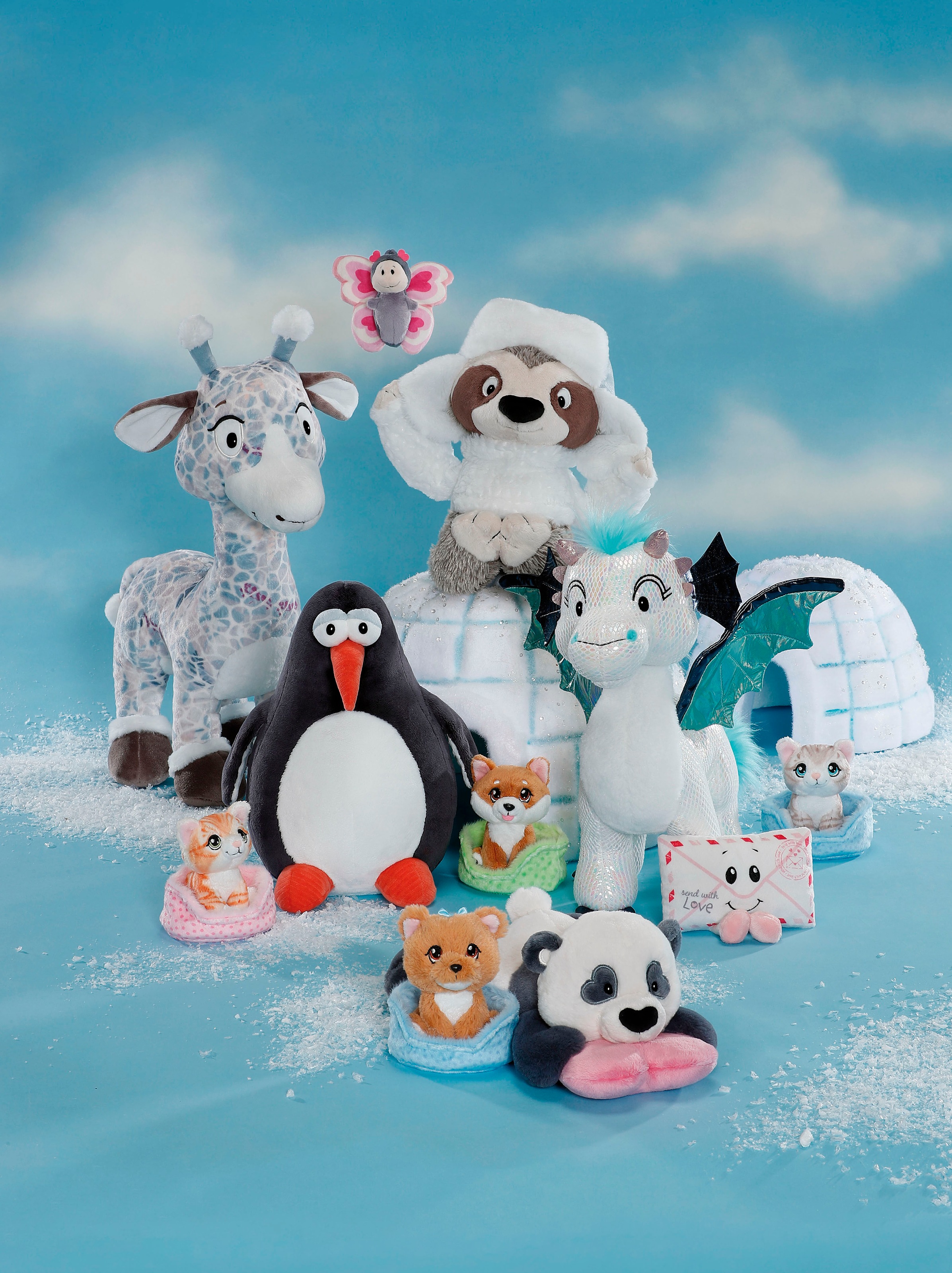 Nici Kuscheltier »Little Paws , Hund Yorkshire, 12 cm, im Körbchen blau«