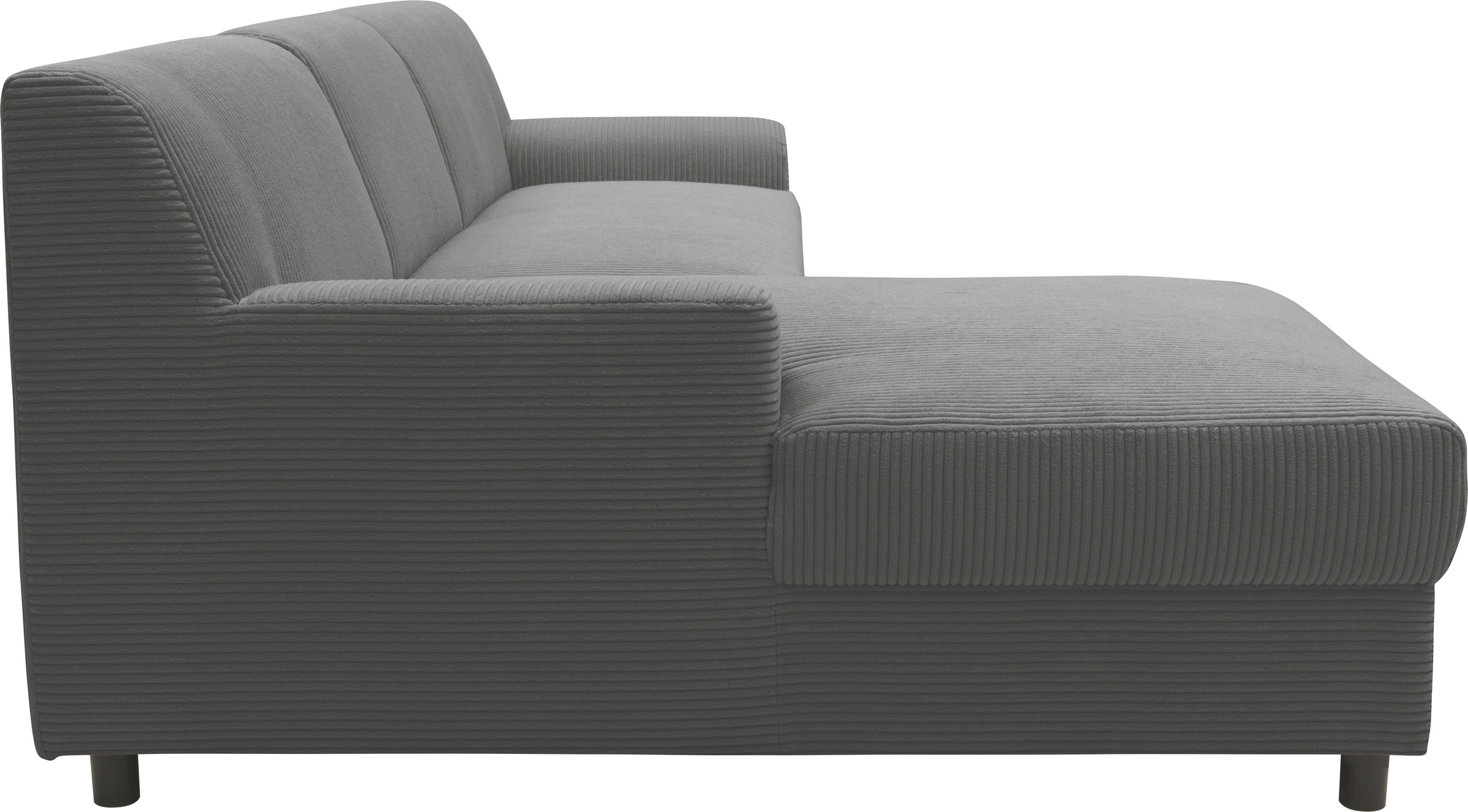 DOMO collection Ecksofa »Turah 2, L-Form, in Cord u. wasserabweisender Microfaser, Federkern«, B/T/H: 241/146/79 cm, incl. Zierkissen, wahlweise mit Bettfunktion