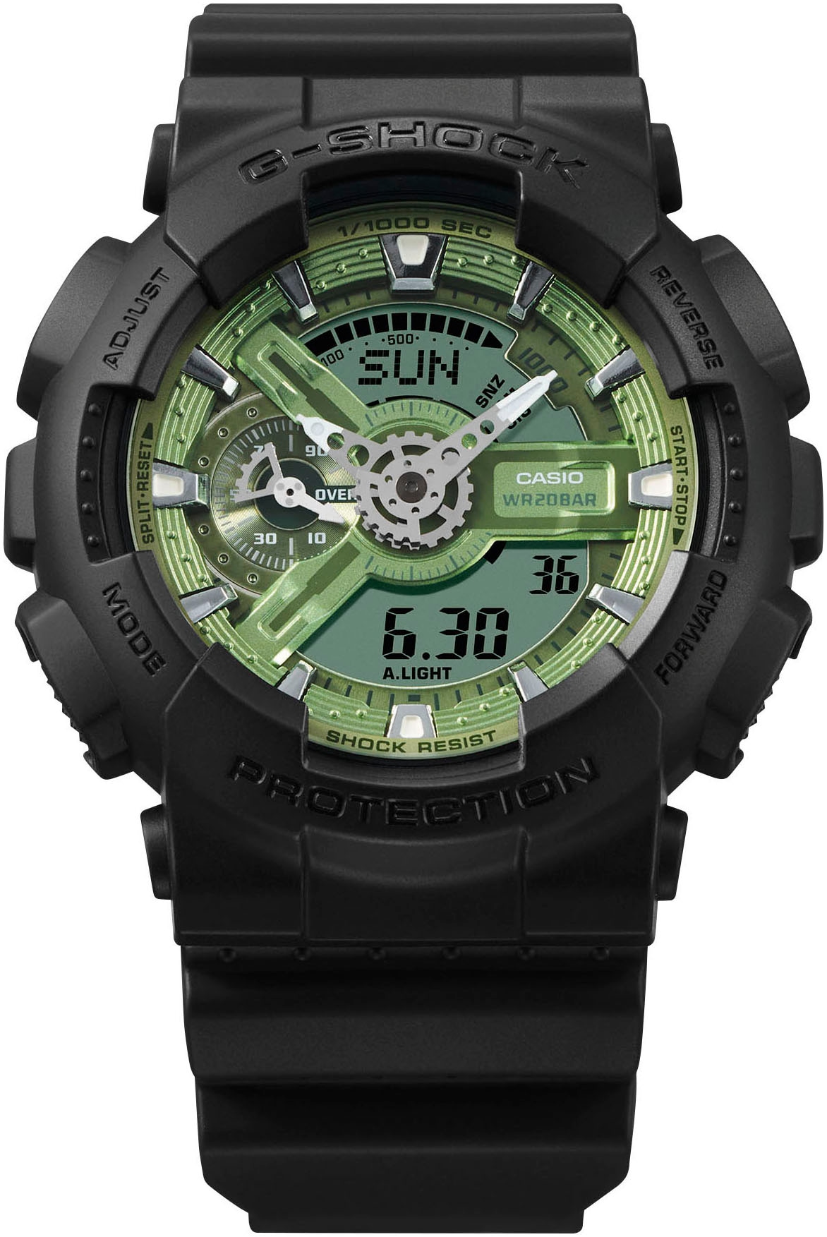 CASIO G-SHOCK Chronograph, Quarzuhr,Armbanduhr,Herrenuhr,digital, bis 20 bar wasserd.Resinarmband