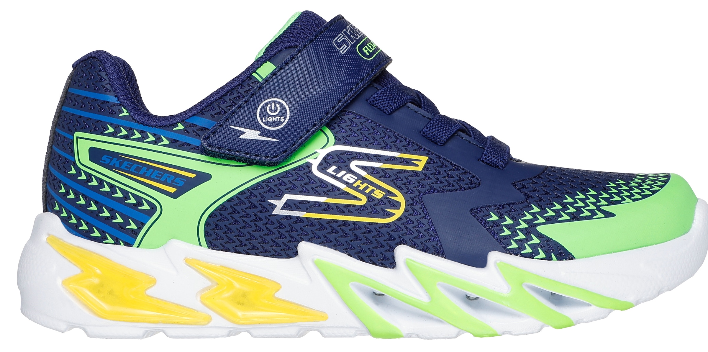 Skechers Slip-On Sneaker »FLEX-GLOW 3.0«, Sneaker, Klettschuh, Kindergartenschuh mit auffälliger Sohle