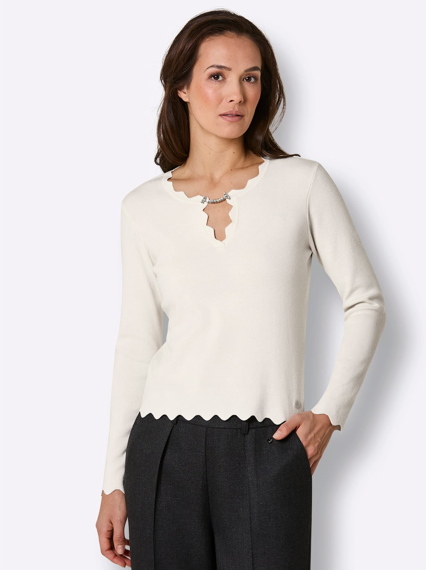 CREATION L PREMIUM Strickpullover »Seiden-Viskose-Pullover«