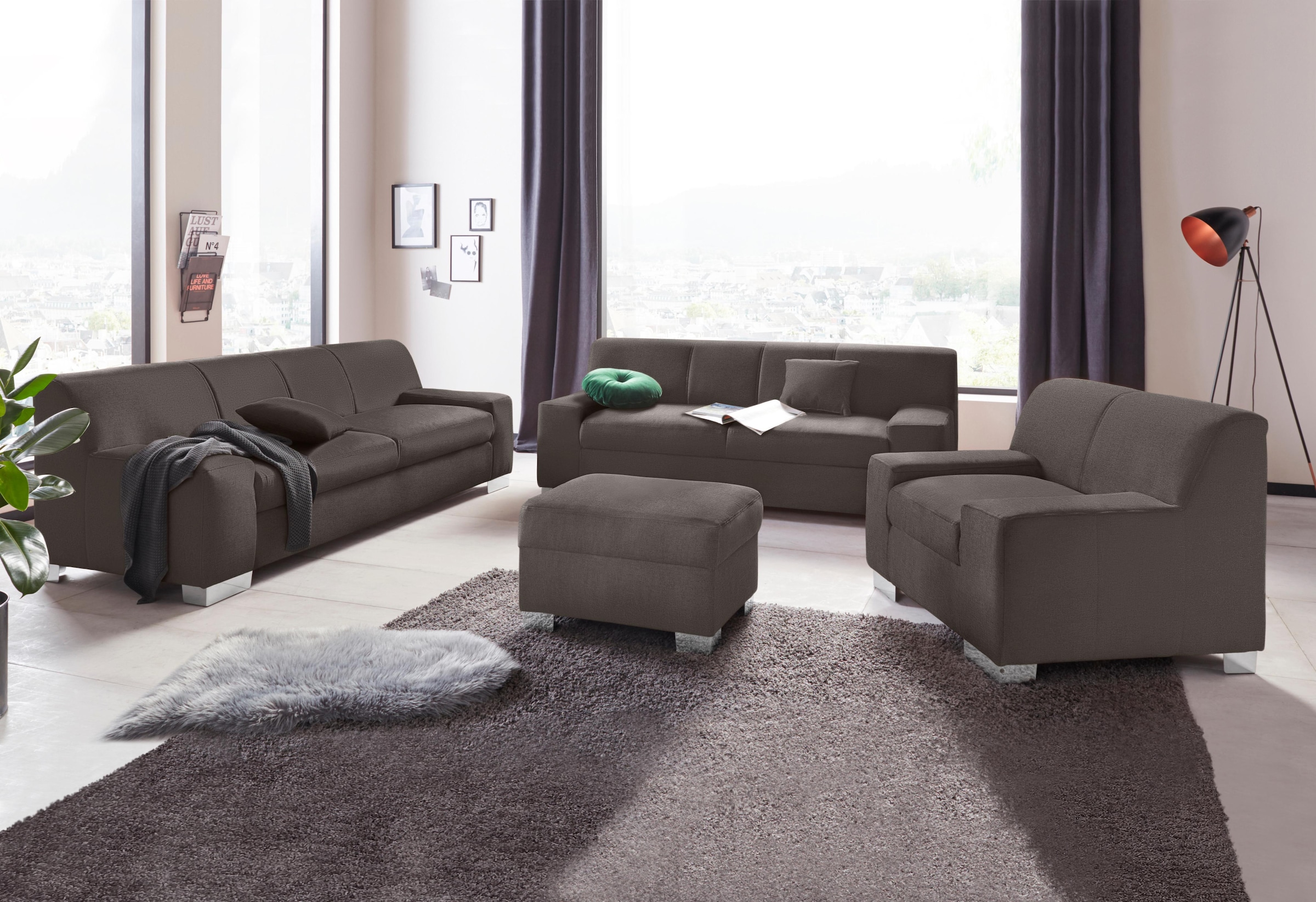 DOMO collection Sessel »Bero, elegant und zeitlos, kubisch und bequem«