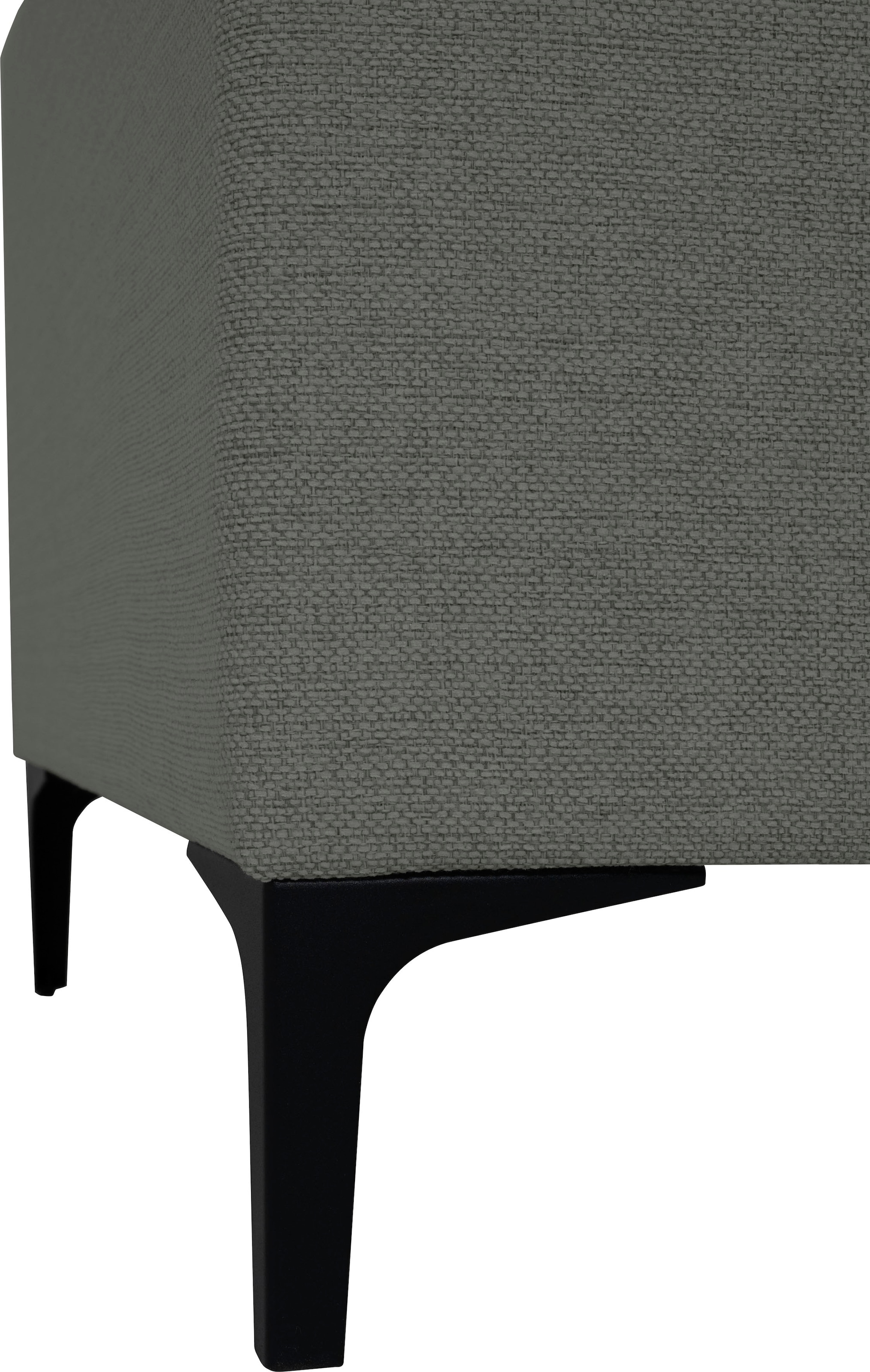 OTTO home Ecksofa »Xander, L-Form,« Breite 289 cm, Webstoff, Soft-Touch Chenille, schwarze Metallfüße
