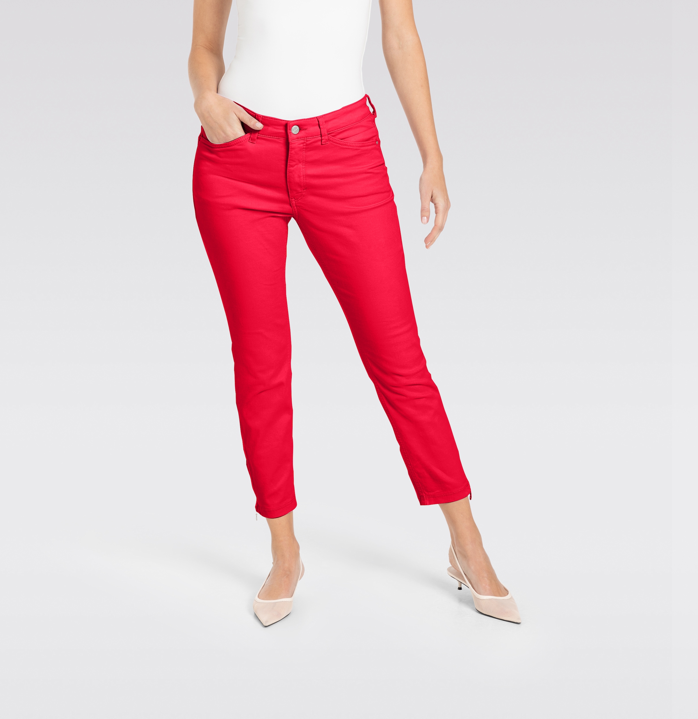 MAC 7/8-Jeans »Dream Chic«, verkürzte Form mit Reißverschluss