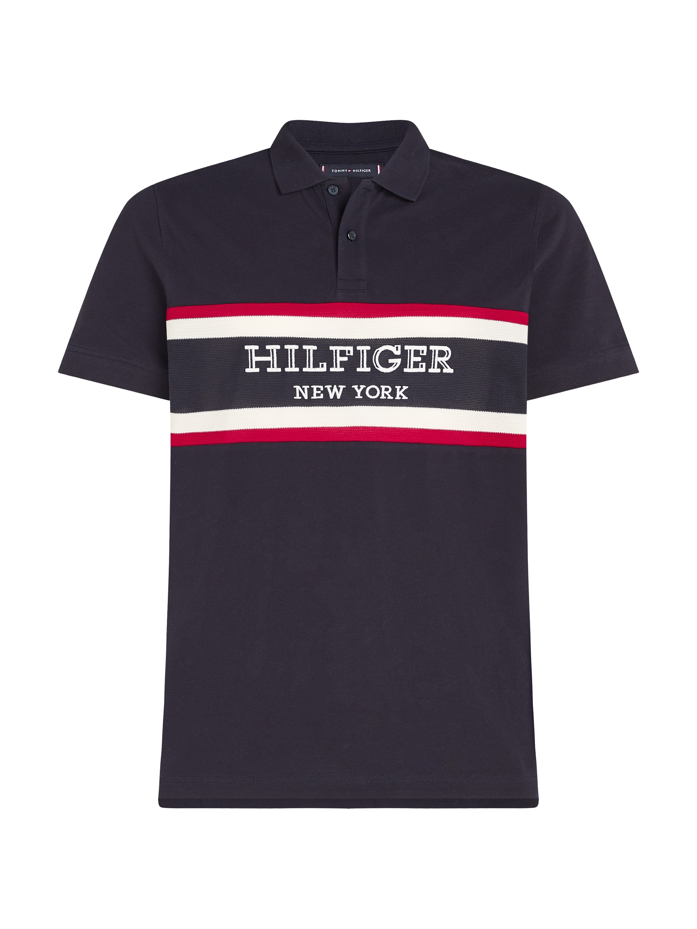Tommy Hilfiger Poloshirt »MONOTYPE COLORBLOCK REG POLO«, mit großem Tommy Hilfiger Schriftzug