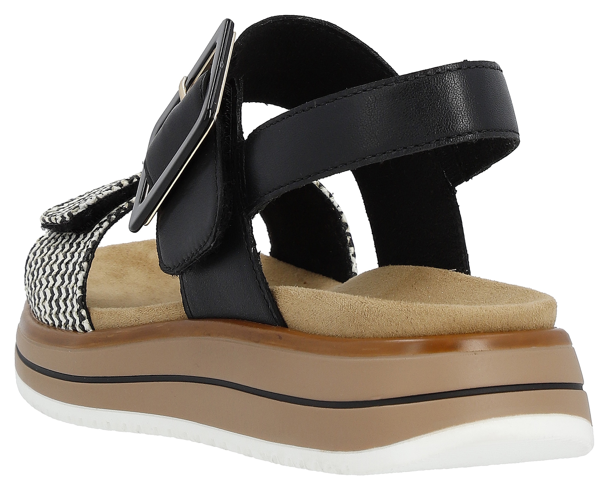 Remonte Keilsandalette »ELLE-Collection«, Sommerschuh, Sandale, Komfortschuh mit praktischen Klettverschlüssen