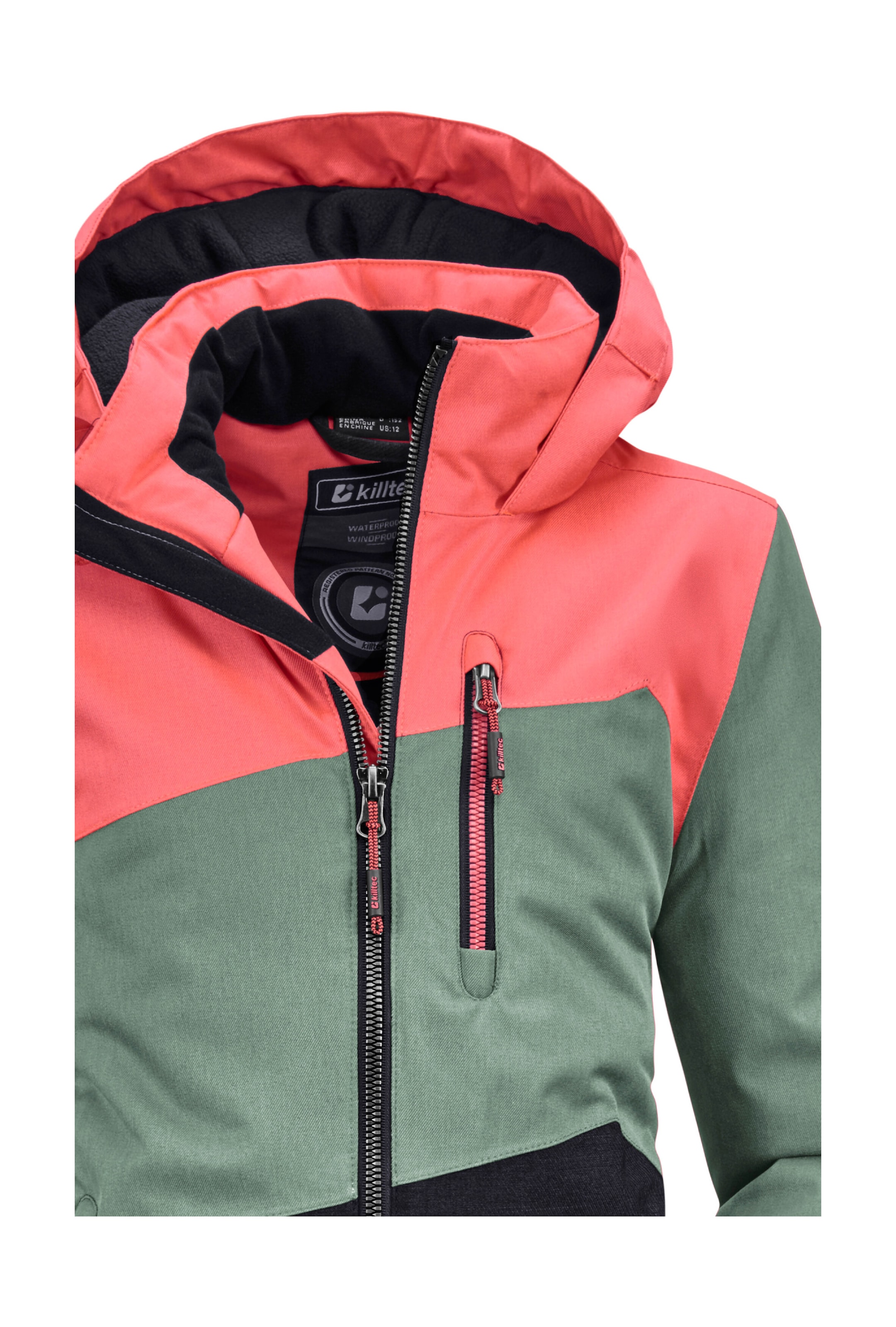 Killtec Outdoorjacke »Lynge GRLS JCKT B«, Wasserdichte Winterjacke mit Kapuze, Fleece, verstellbaren Ärmeln