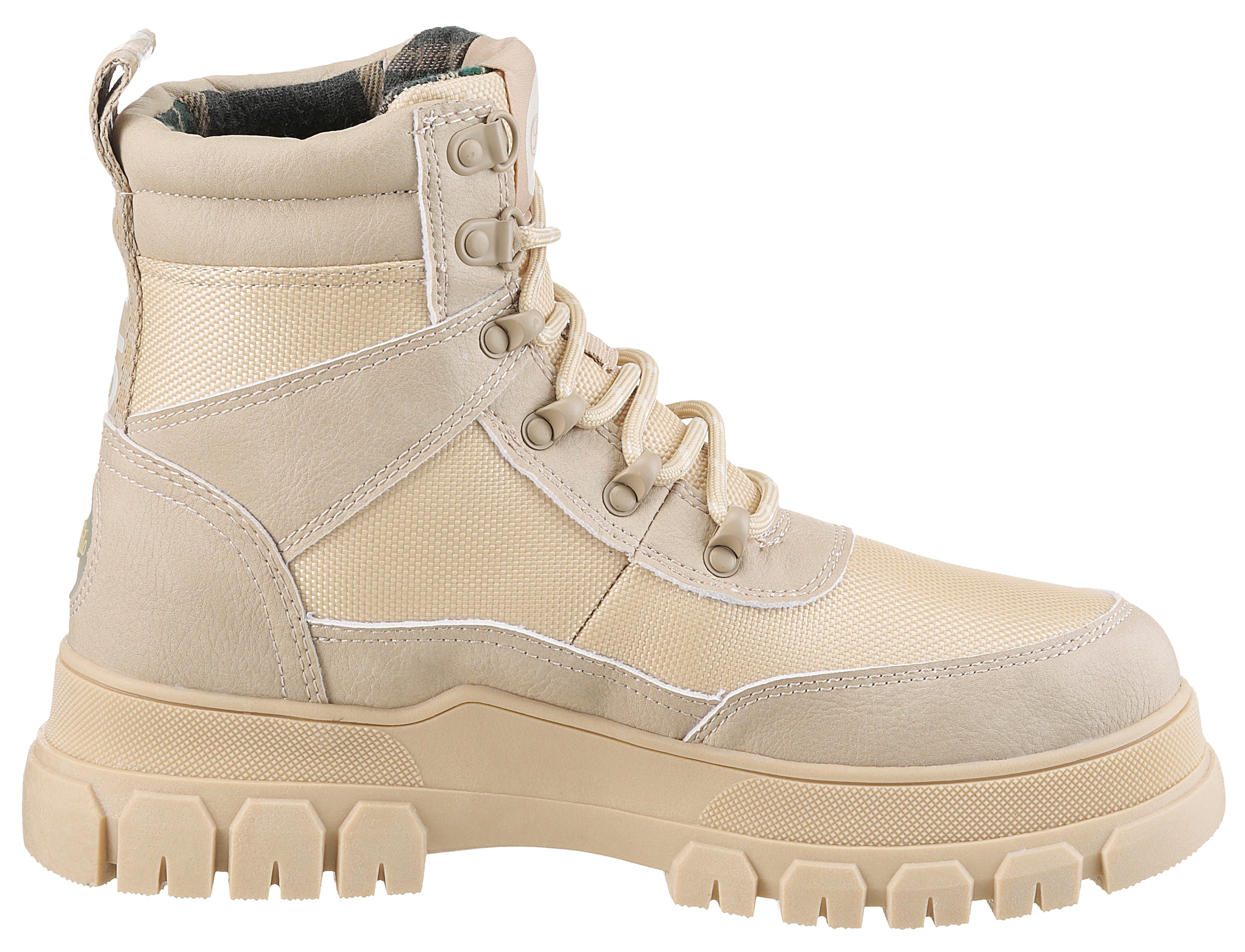 Buffalo Schnürboots »NOVA COM VEGAN«, Stiefelette, High Top Sneaker, Plateauabsatz, mit Memory Foam