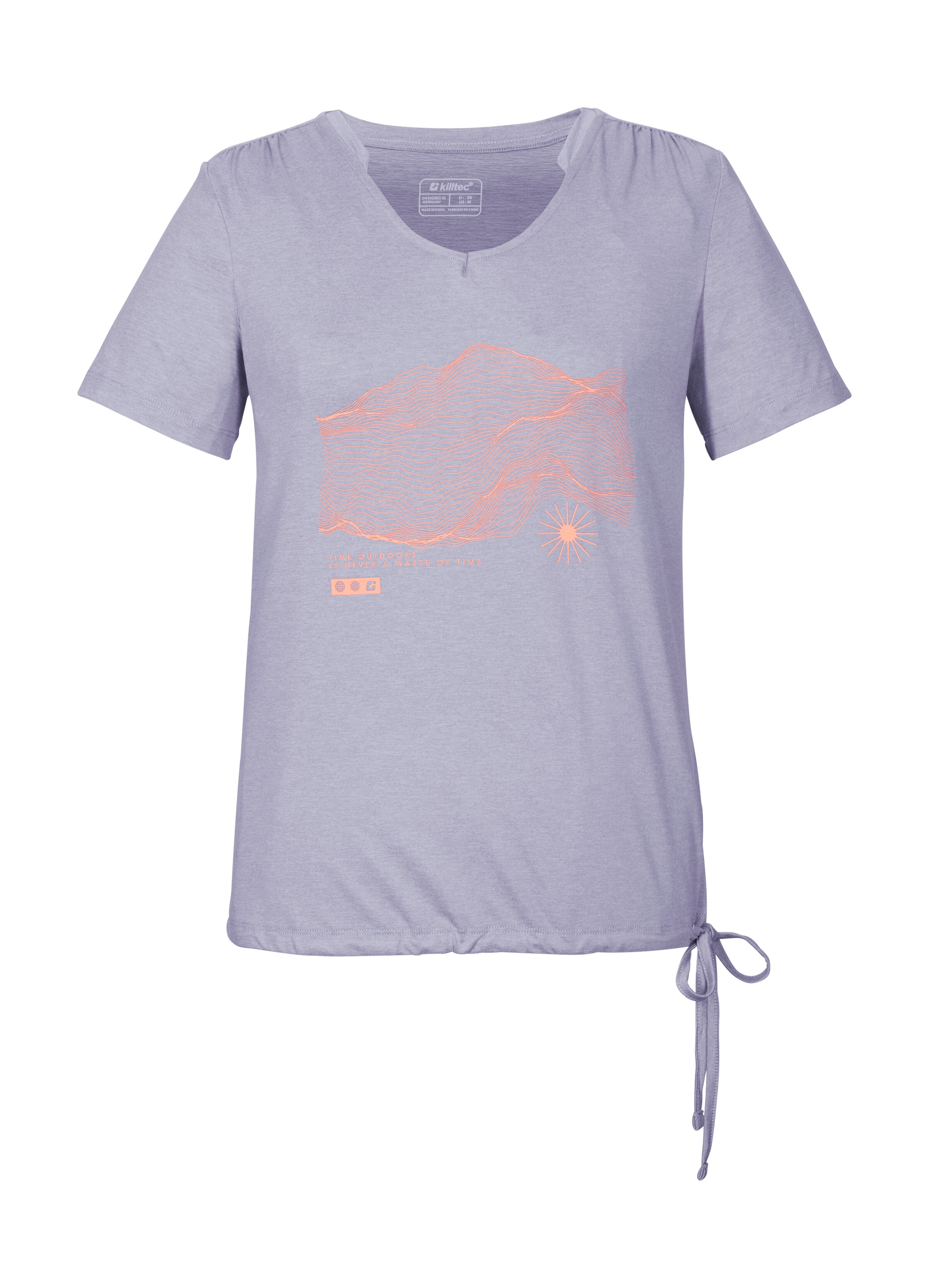 Killtec T-Shirt »KOS 497 WMN TSHRT« Weiches, strapazierfähiges Funktionsshirt mit Kordelzug
