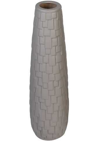 GILDE Bodenvase »Brick«, (1 St.), Keramik, matt, dekorative Riemchen-Struktur, 57 cm hoch kaufen
