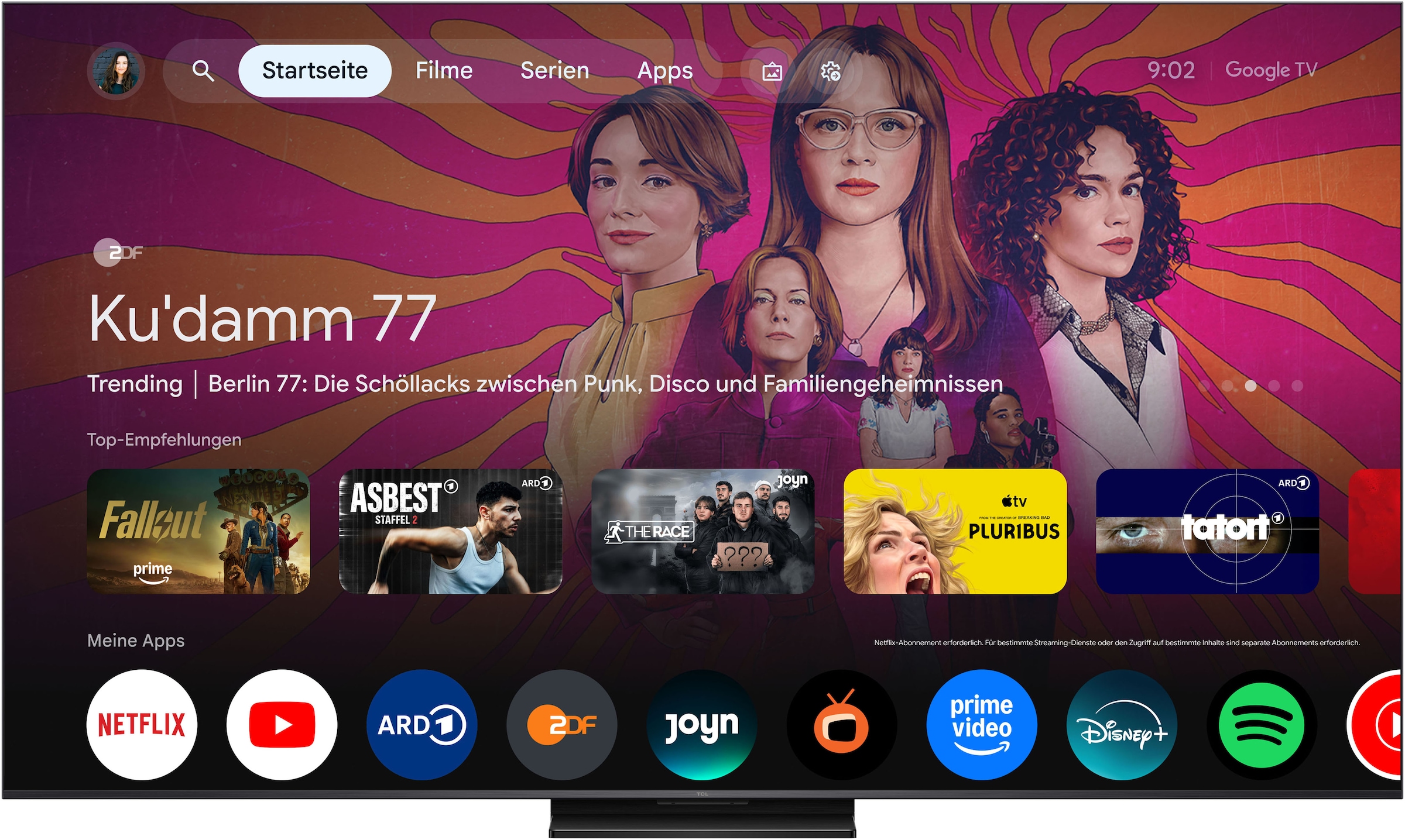 TCL QLED Mini LED-Fernseher »55Q7D ProX1« 139 cm/55 ″