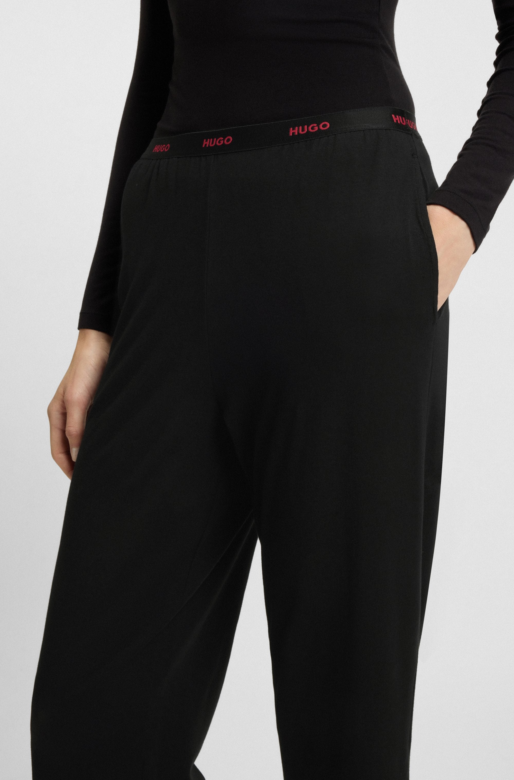 HUGO Underwear Pyjamahose »ID«  Sichtbarer Elastikbund, gerades Bein