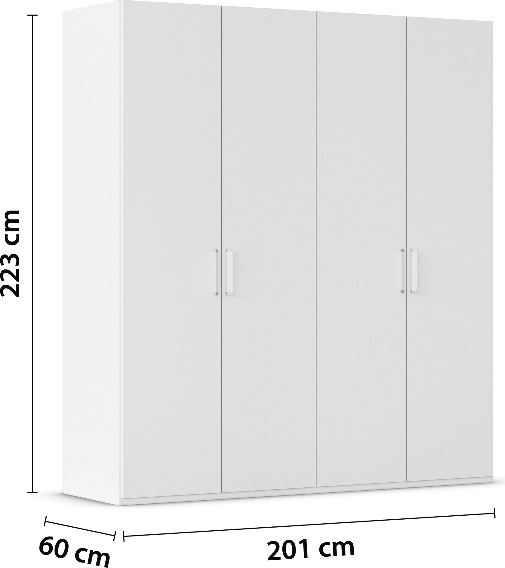 rauch Drehtürenschrank »Kleiderschrank Schrank Garderobe Schlafzimmerschrank EVELYN«, (in 2 Höhen 197 oder 210 cm erhältlich), in elegantem Stil, viel Stauraum 4 Breiten und 2 Höhen MADE IN GERMANY