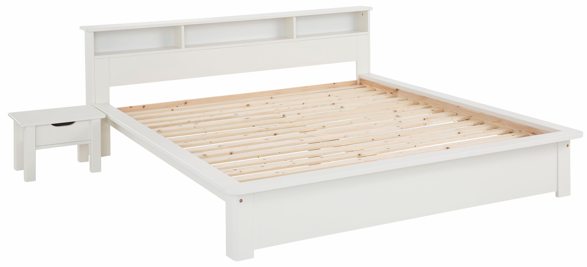 Home affaire Massivholzbett »"KERO" BESTSELLER! Stauraum im Kopfteil«, zertifiziertes Massivholz (Kiefer), optional mit Schublade