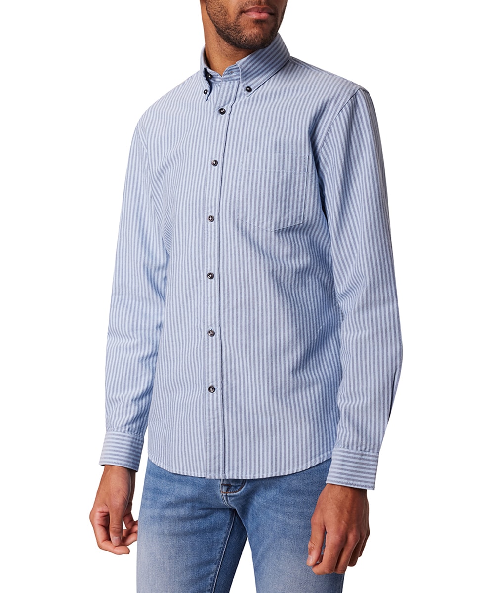 Pierre Cardin Streifenhemd, mit Button-Down-Kragen - Modern Fit