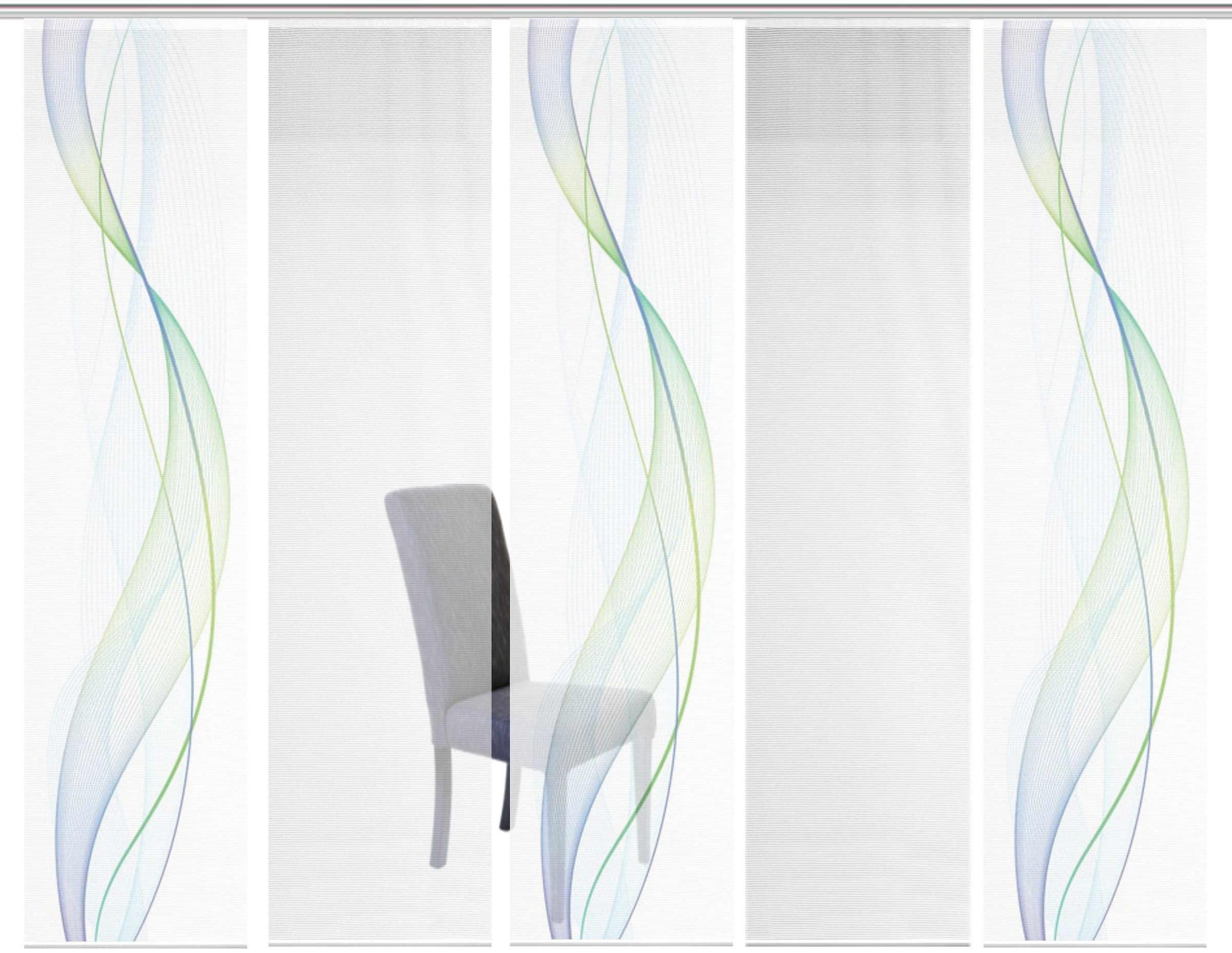 Vision S Schiebegardine »5ER SET HEIGHTS« Paneelwagen 5 Stk. tlg. HxB: 260x60, Schiebevorhang 5er Set Digitaldruck