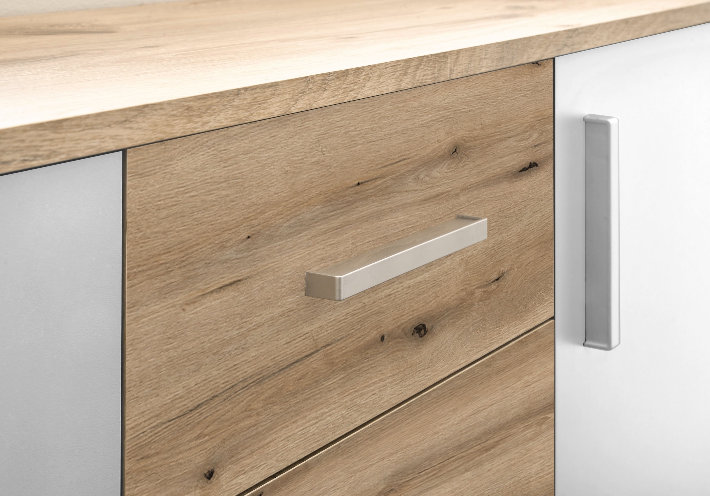 HBZ Kommode »BC-Drift-2, Universalschrank Stellmaß BxHxT 80x84x35 cm« 1 Stk. tlg. Kommode mit 2 Türen, 2 Schubkästen, 1 Einlegeboden