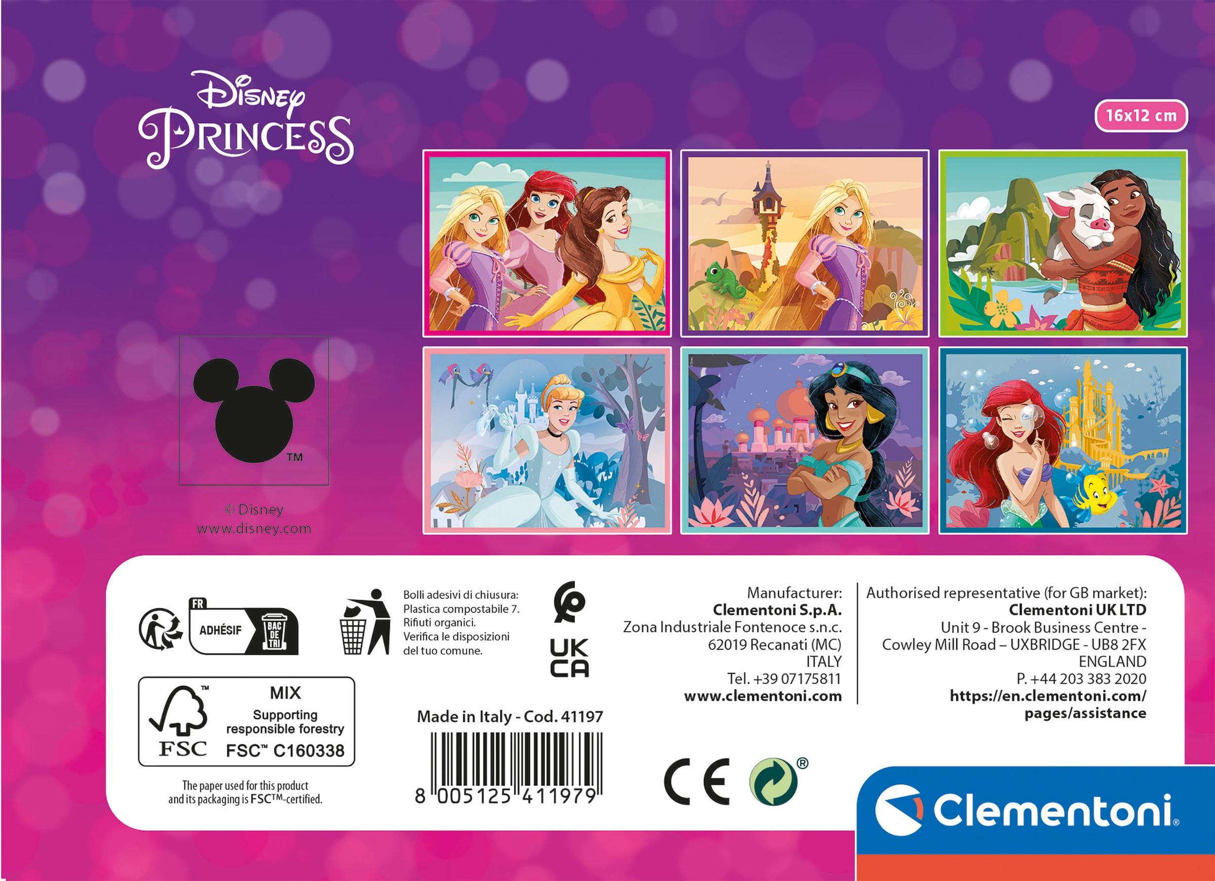 Clementoni® Würfelpuzzle »Disney Princess«, Made in Europe; FSC® - schützt Wald - weltweit