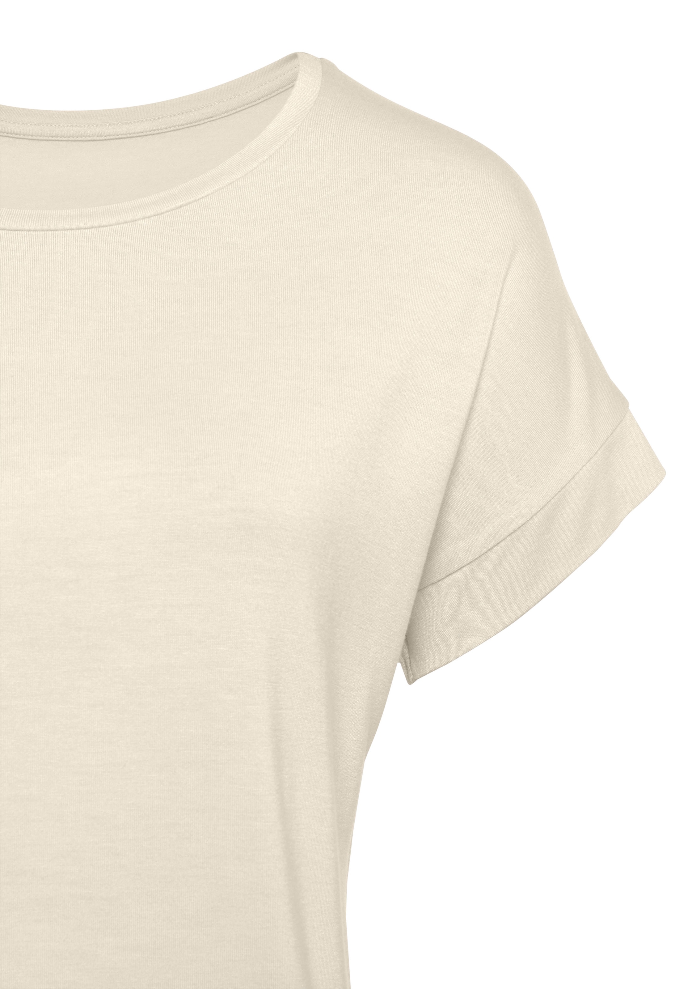 Vivance Kurzarmshirt »mit Gummizug im Bund« aus weichem Viskose-Stretch