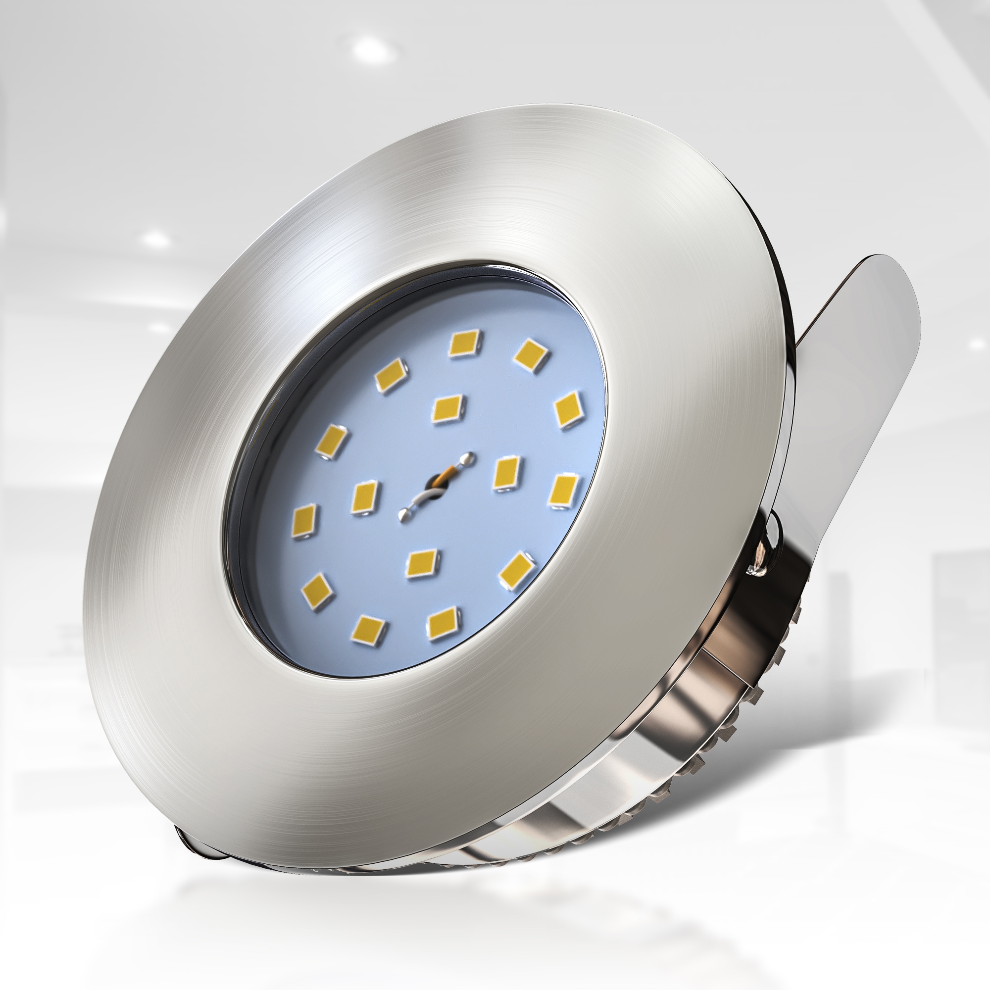 B.K.Licht LED Einbauleuchte, 6 6 3 5W, ultra flach, LED XXL Einbauspot, Jahren Garantie kaufen | IP44 mit x online flammig-flammig, Einbaustrahler