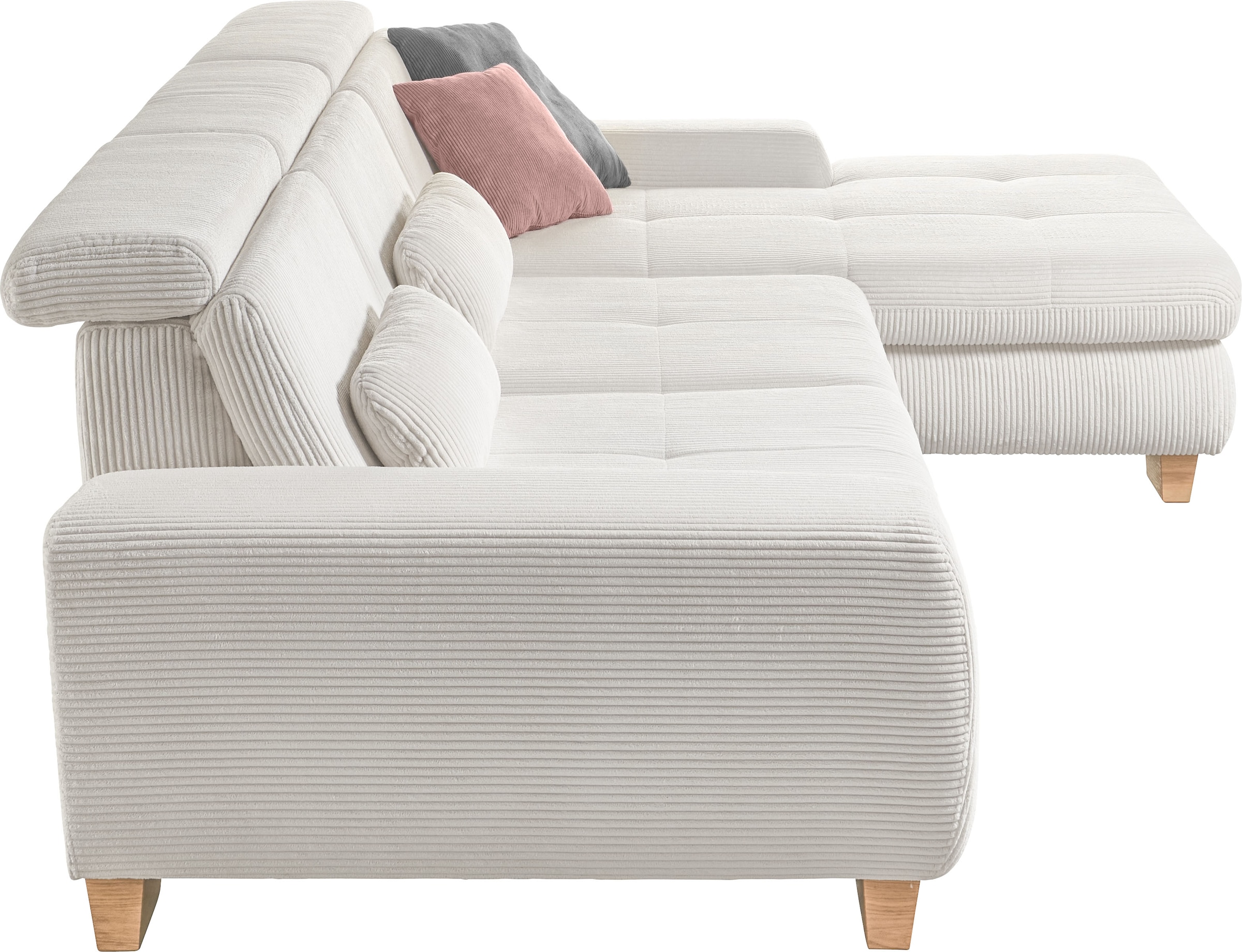 set one by Musterring Ecksofa »SO 3400«, mit Canape und verschiedenen Funktionen, Kaltschaum, B307 x T195 cm