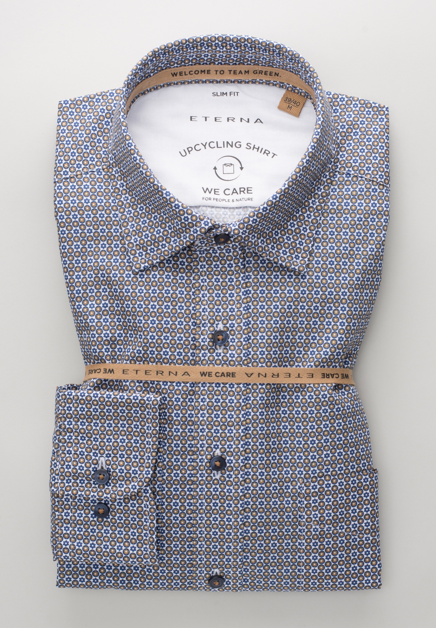 Eterna Langarmhemd »SLIM FIT« EASY IRON (bügelleicht)