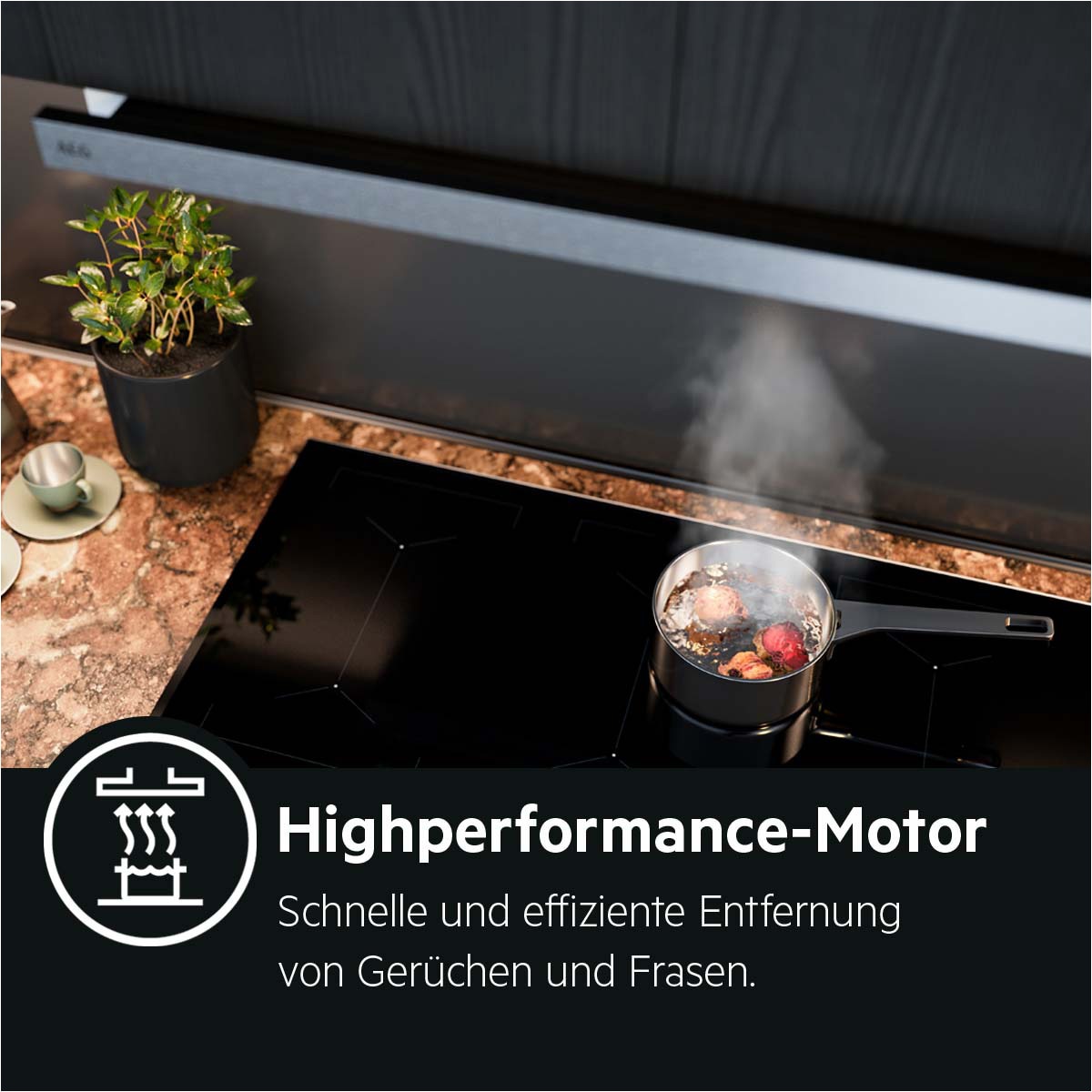 AEG Flachschirmhaube »DPE5660B«, Serie 5000, Hochleistungsmotor