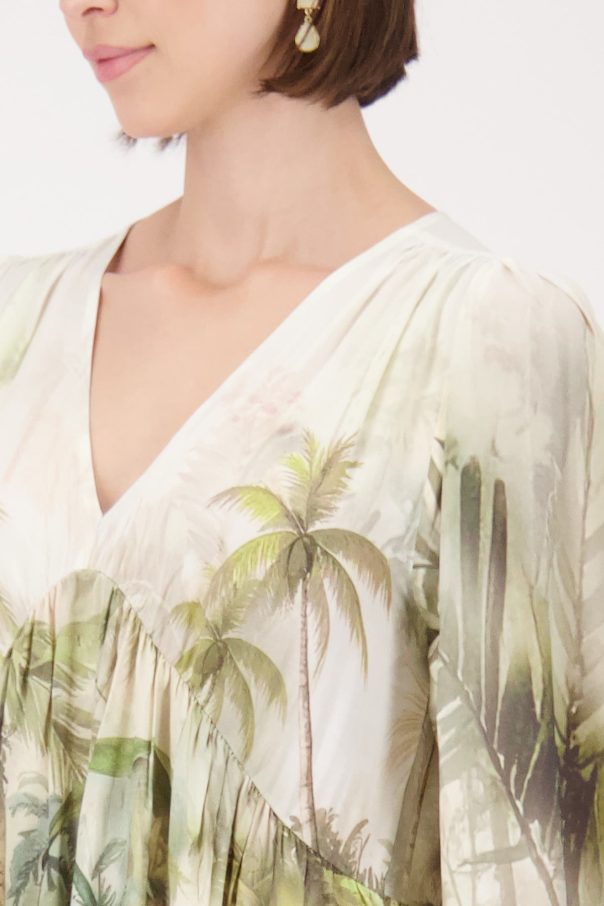 Monari Maxikleid »Kleid Tropical  Allover« Ohne Tasche Regular fit mit tropischem Print