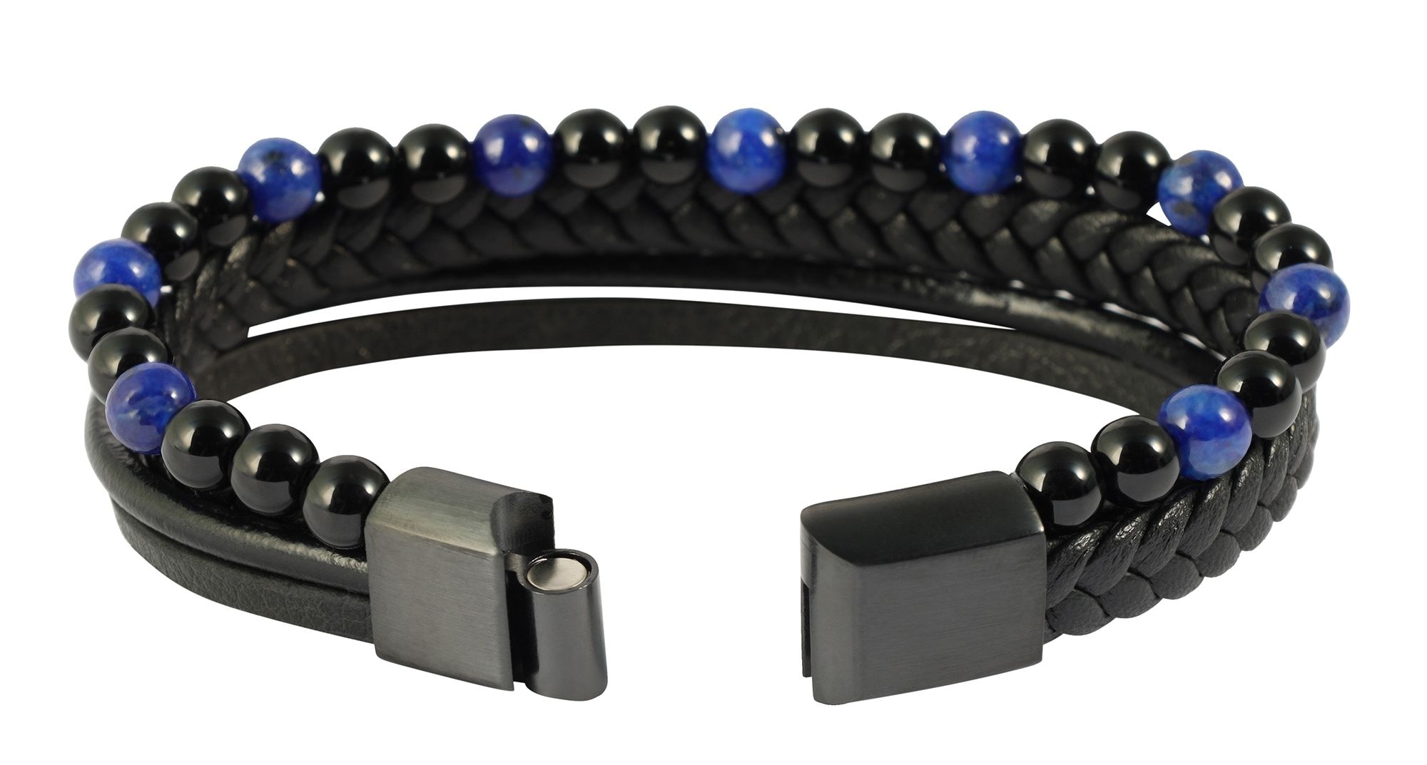 Adelia´s Lederarmband »Herren Armband ¿ Lederarmband aus Leder mit Sodalith 23 cm«