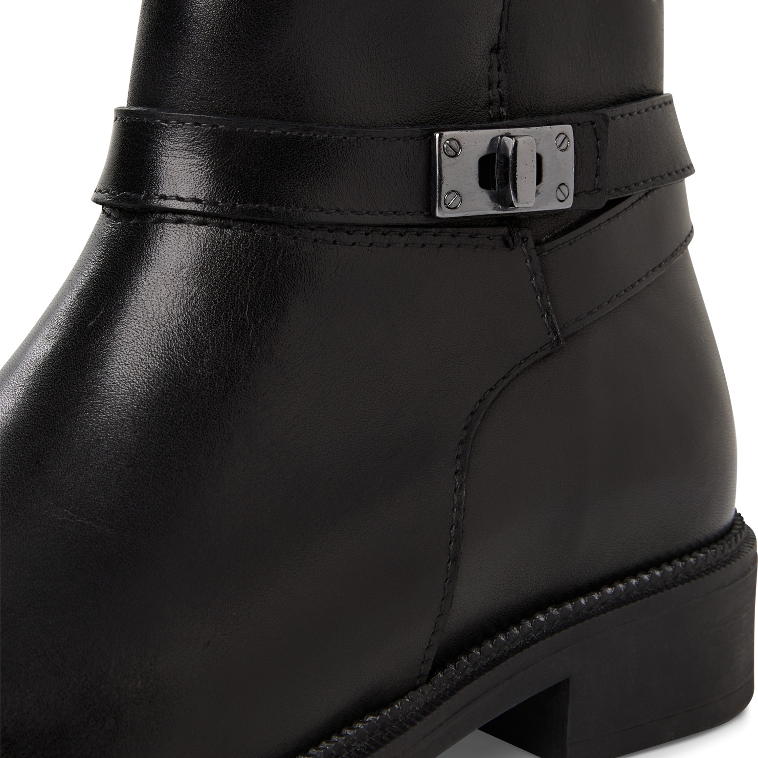 Tamaris Stiefelette  , Blockabsatz, Businesschuh mit dezentem Zierriemen mit Applikation