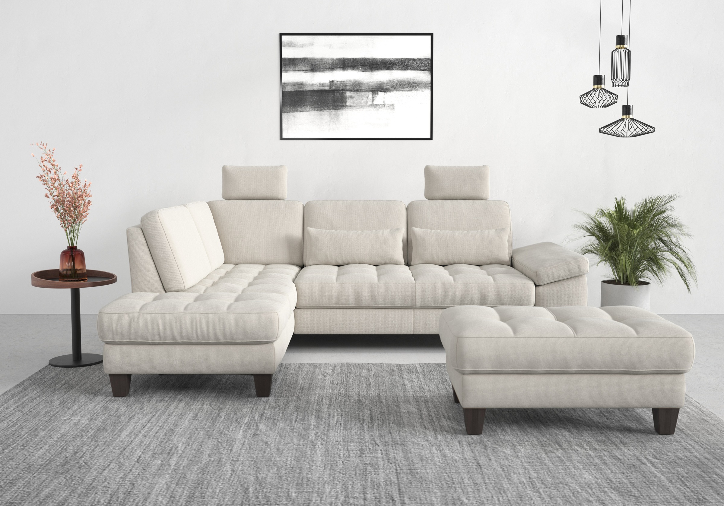 sit&more Ecksofa »Westham L-Form«, mit Ottomane, mit oder ohne Bettfunktion, Bettkasten, Verstellung